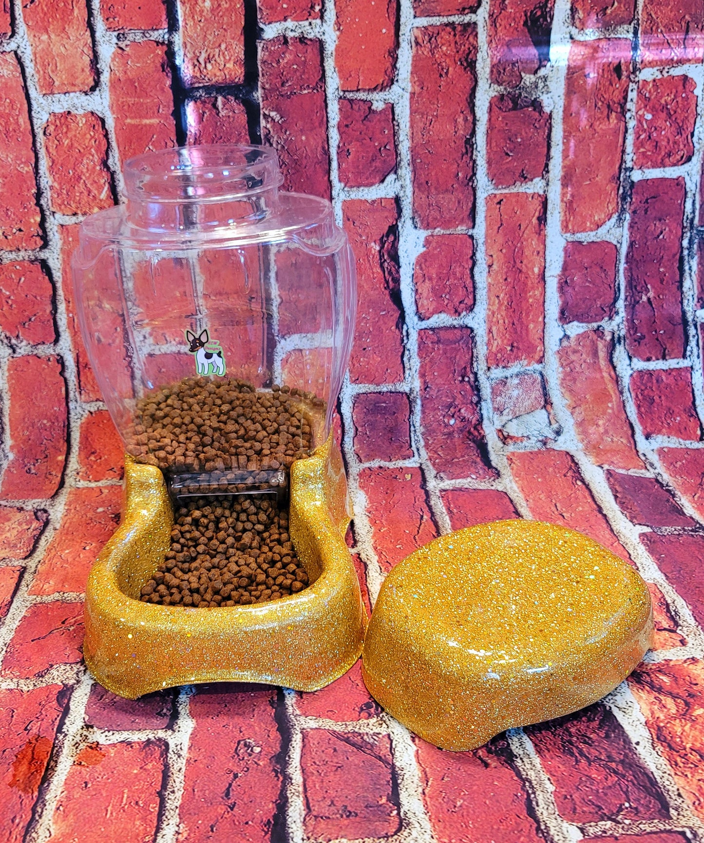 Glitter Gravity food Bowl, glitter resin gravity food bowl, pet gravity food bowl, dog gravity food bowl, personalize gravity pet bowl, cat