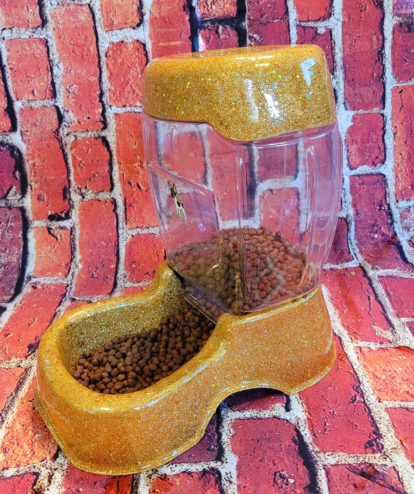 Glitter Gravity food and water bowl combo, Pet gravity food bowls