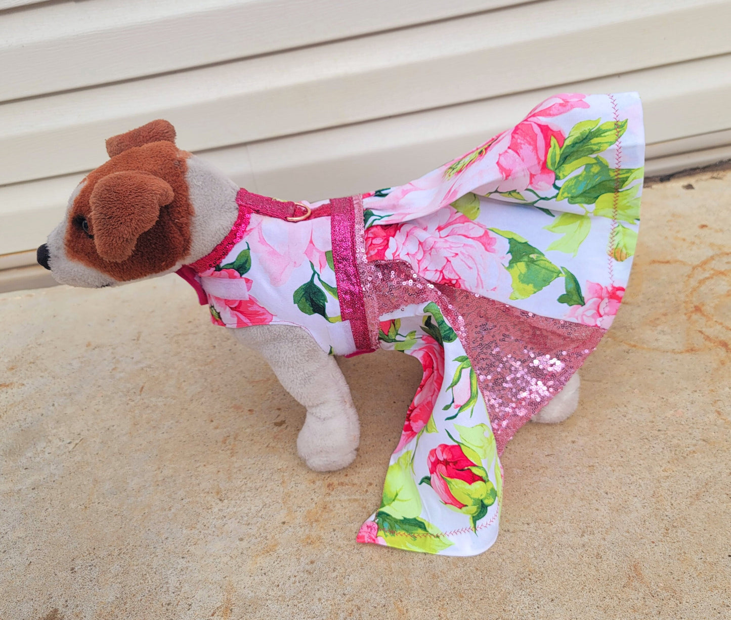Rose Pet dress, flower Pet dress, rose cat dress, rose dog dress, flower cat dress, flower dog dress, pet dresses, sequin pet dress