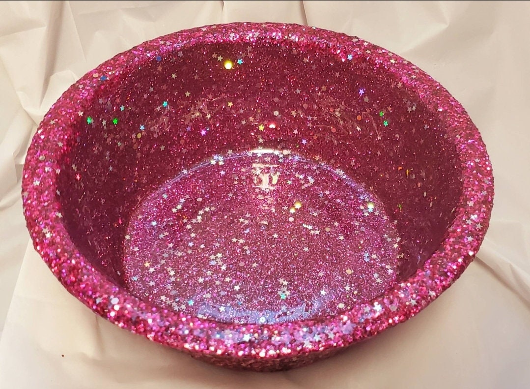 Glitter water bowls, cat water bowl, dog water bowl, glitter personalize pet bowl, epoxy resin pet bowls, glitter Pet bowls, personalize pet