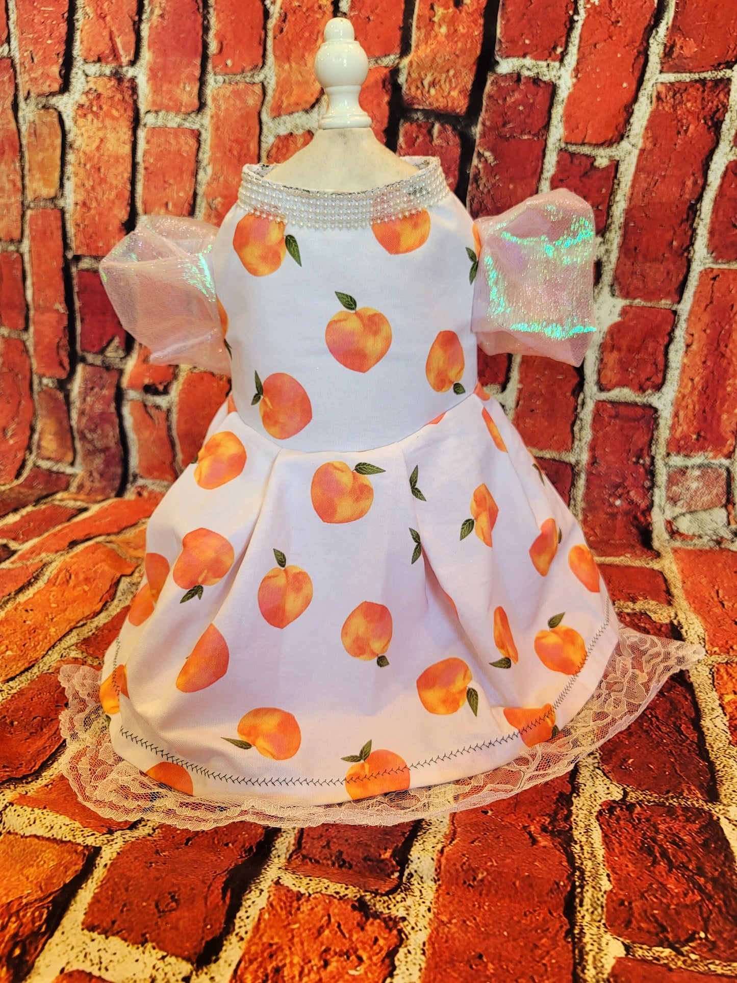 Peach Pet sleeve dress, peach Pet dress, peach cat dress, peach dog dress, peach cat dress, peach dog dress, pet dresses, peaches pet dress