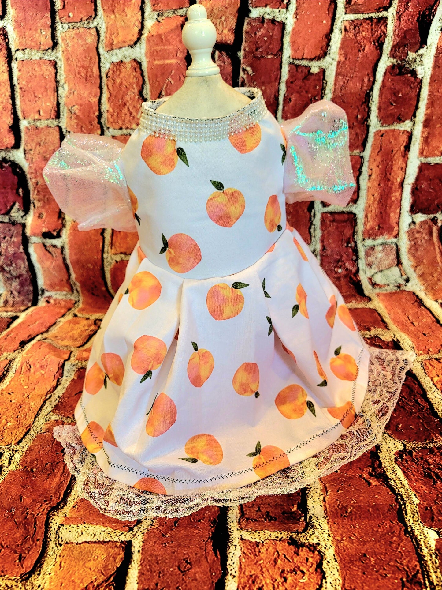 Peach Pet sleeve dress, peach Pet dress, peach cat dress, peach dog dress, peach cat dress, peach dog dress, pet dresses, peaches pet dress