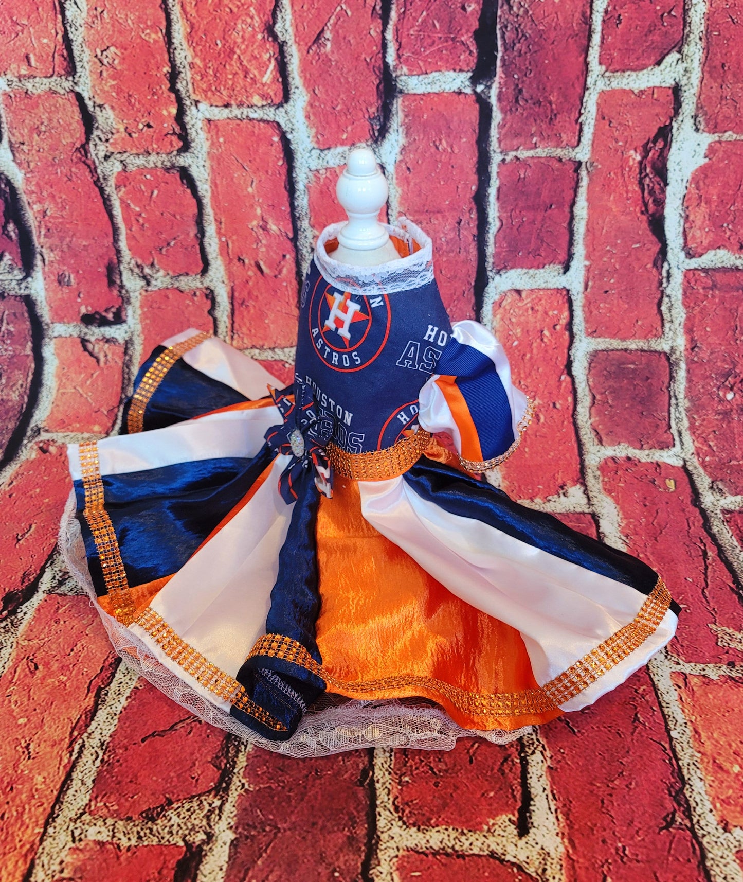 Houston Astros cheerleading pet dress, Astros Cheerleader dog dresses, Astros cat dress, Houston Astros Pet dresses, baseball pet dresses,