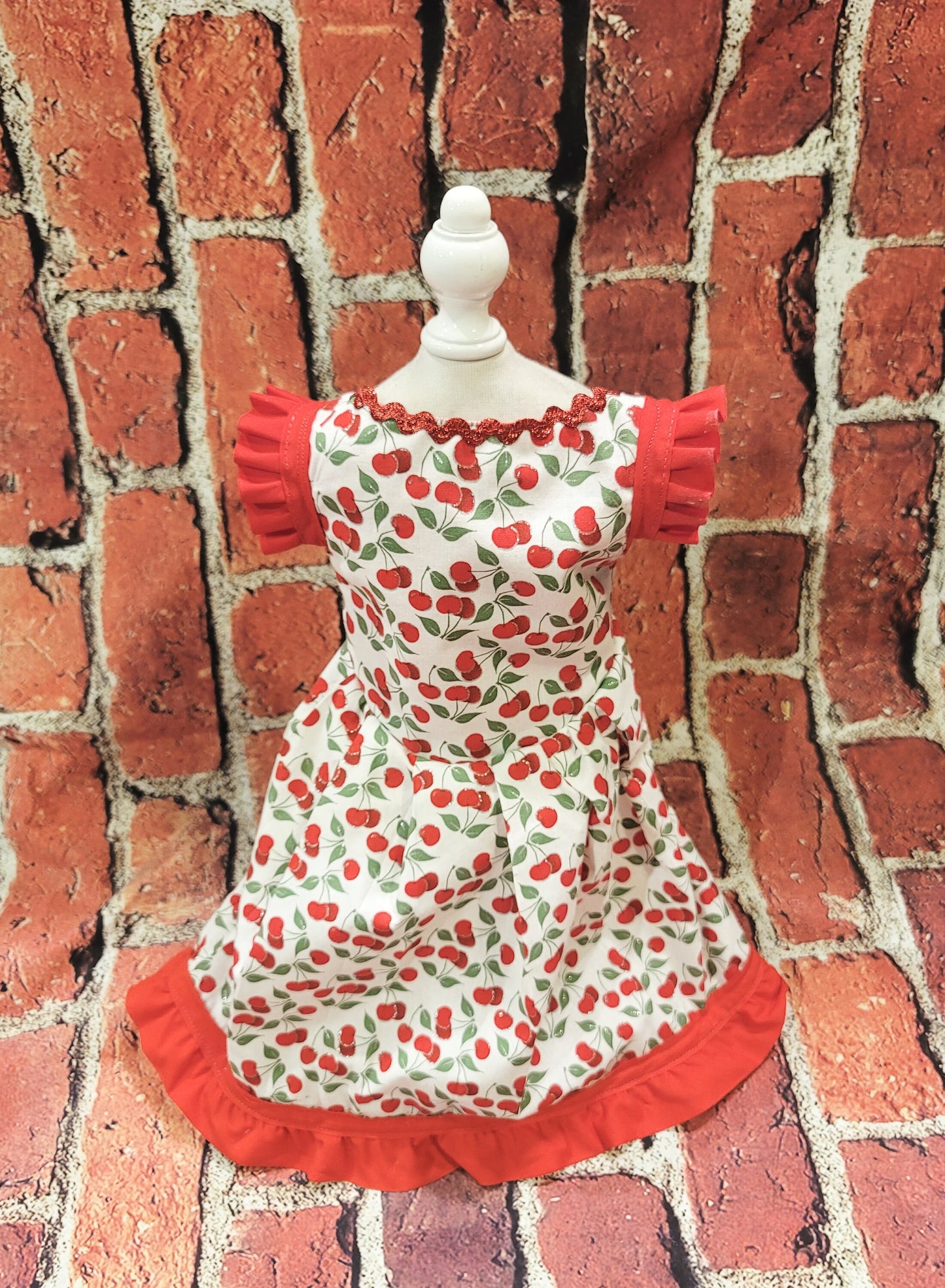 Cherry pet dress, cherry dog dress, cherry cat dress, fruit pet dress, dog dresses, pet dress with cherries, dog dress with cherries