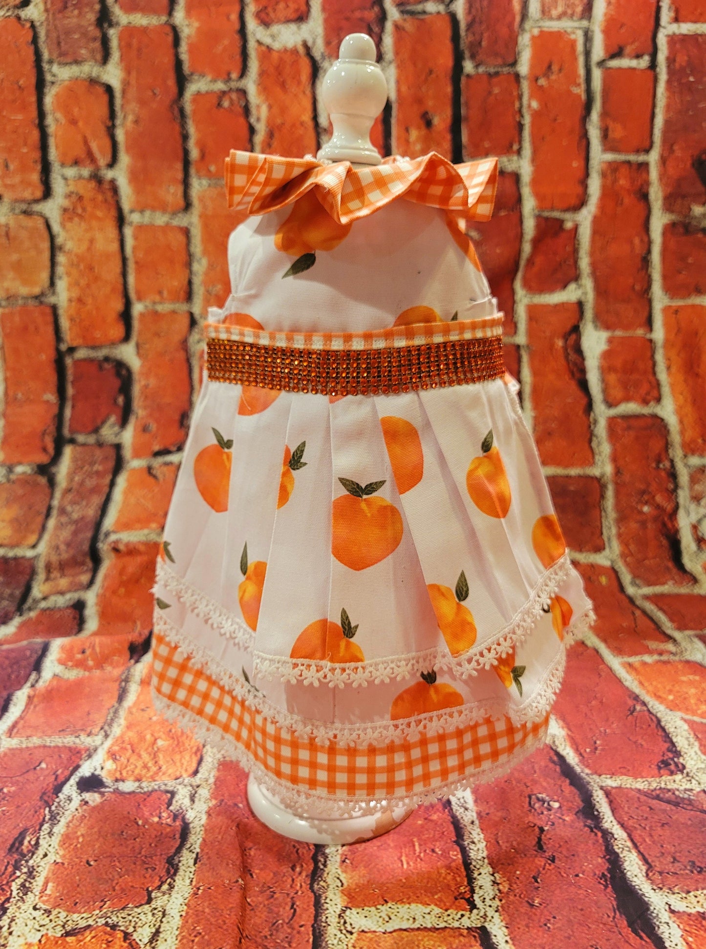 Peach gingham pet dress, peach gingham dog dress, gingham pet dress? Southern bell pet dress, southern bell dog dress, gingham cat dress