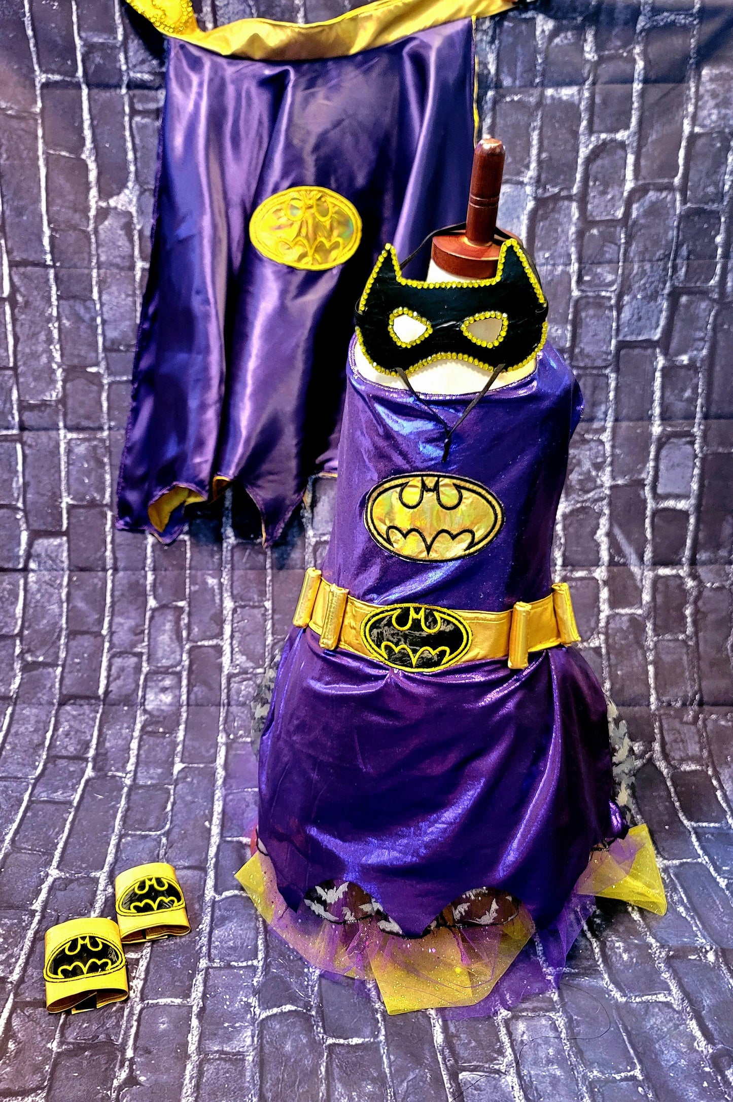 Batgirl pet costume, Batgirl dog costume, Batgirl cat costume, Batgirl pet cape, Batgirl Halloween costume, pet Batgirl, dog Batgirl costume