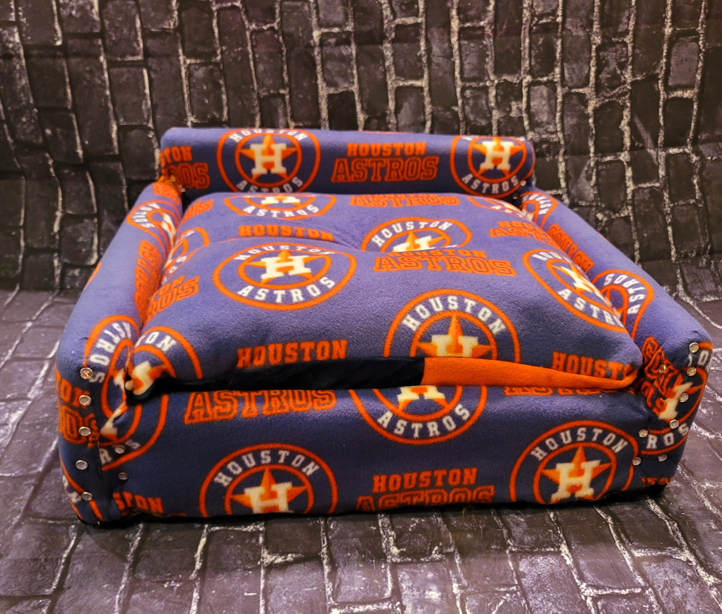 Houston Astros Pet Loveseat Couch, Houston Astros Pet bed, Houston Astros dog cat couch, dog bed, pet couch, dog couch, dog love seat