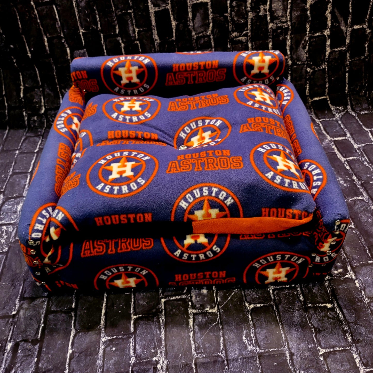 Houston Astros Pet Loveseat Couch, Houston Astros Pet bed, Houston Astros dog cat couch, dog bed, pet couch, dog couch, dog love seat