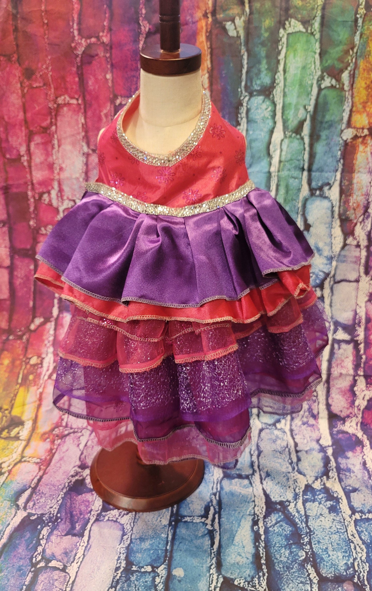 Pet Dress, special occasion pet dress, pink pet dress, purple pet dress, rhinestone dog dress, cat dress, new years eve pet, Christmas pet