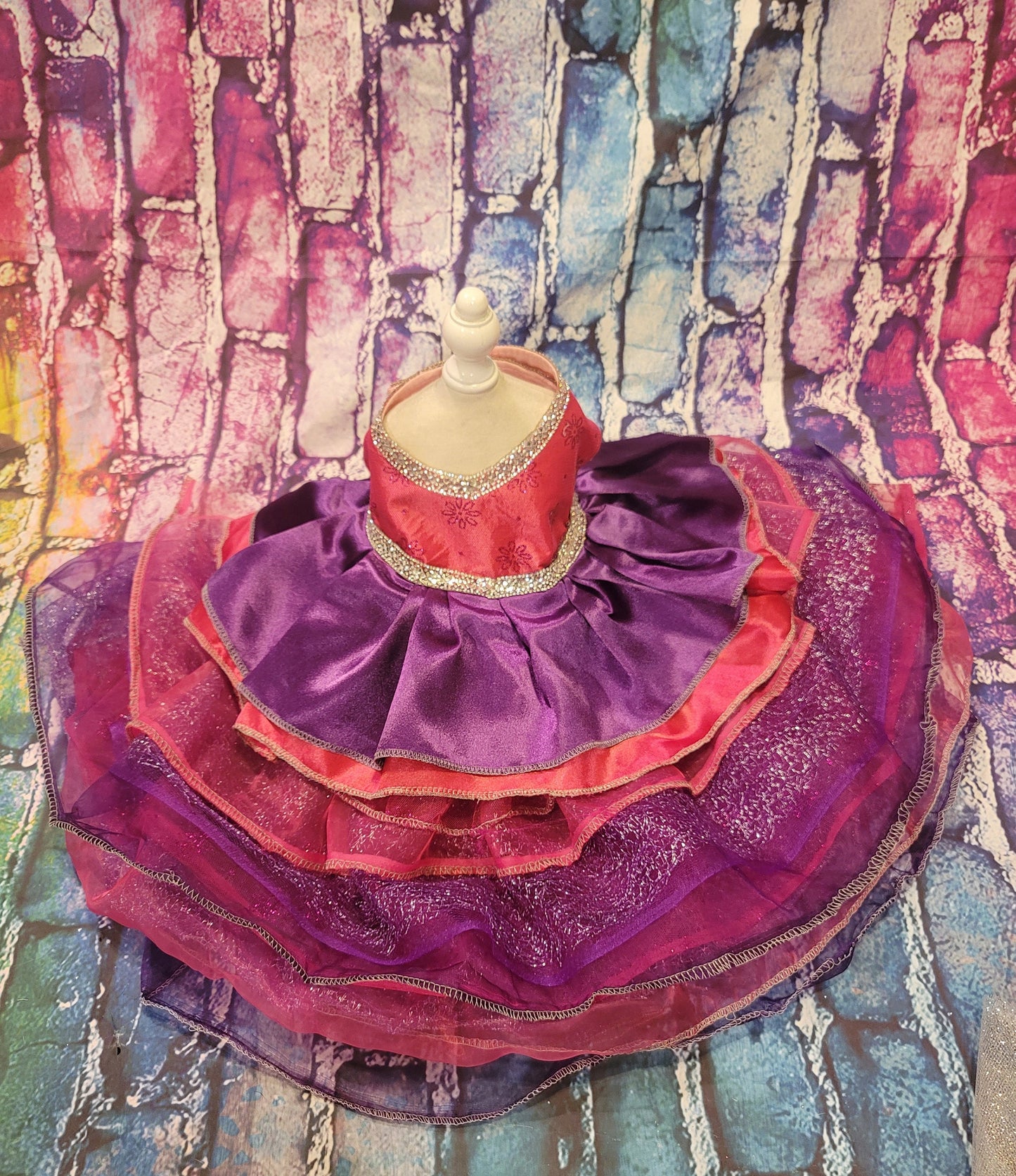 Pet Dress, special occasion pet dress, pink pet dress, purple pet dress, rhinestone dog dress, cat dress, new years eve pet, Christmas pet