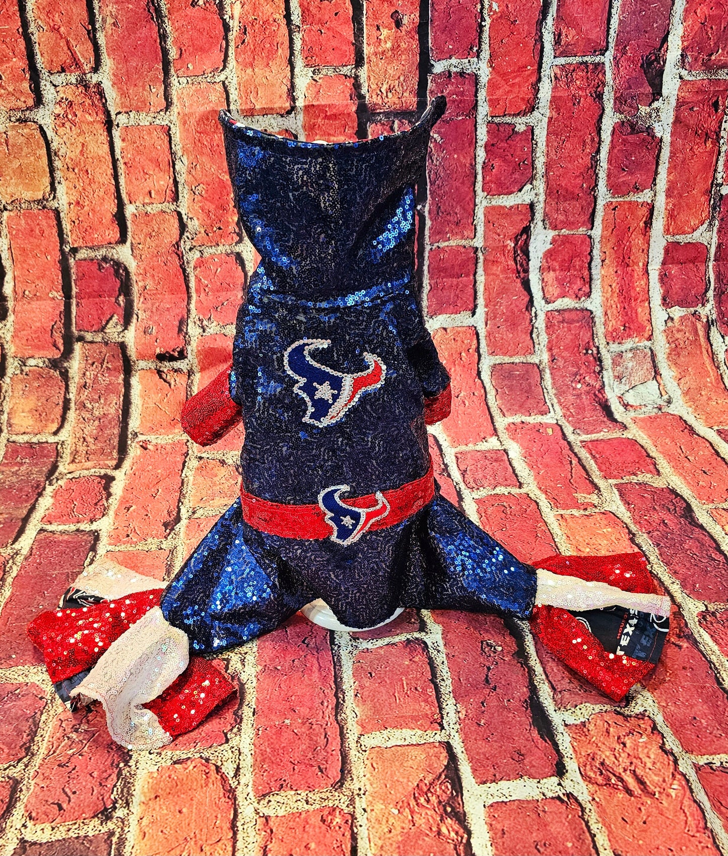 Houston Texans sequin pet suit, Texans Pet clothes, NFL sequin pet clothes, playoff pet clothes, sequin pet suit, NFL dog suit, dog texans