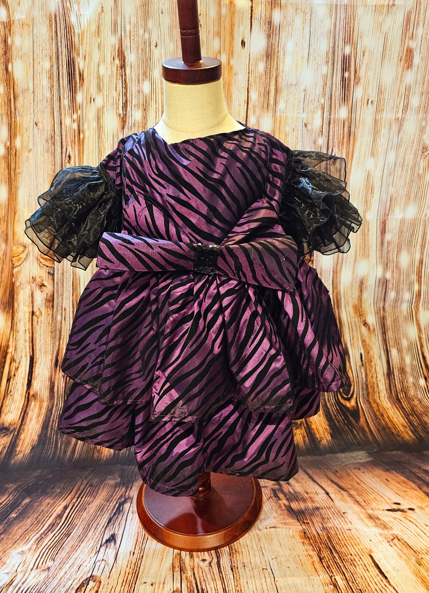 Zebra purple pet dress, 80's Pet Prom Dress, 80's Dog prom dress, 80's cat prom dress, 80'Pet Costume, 80's pet dresses, zebra pet prom