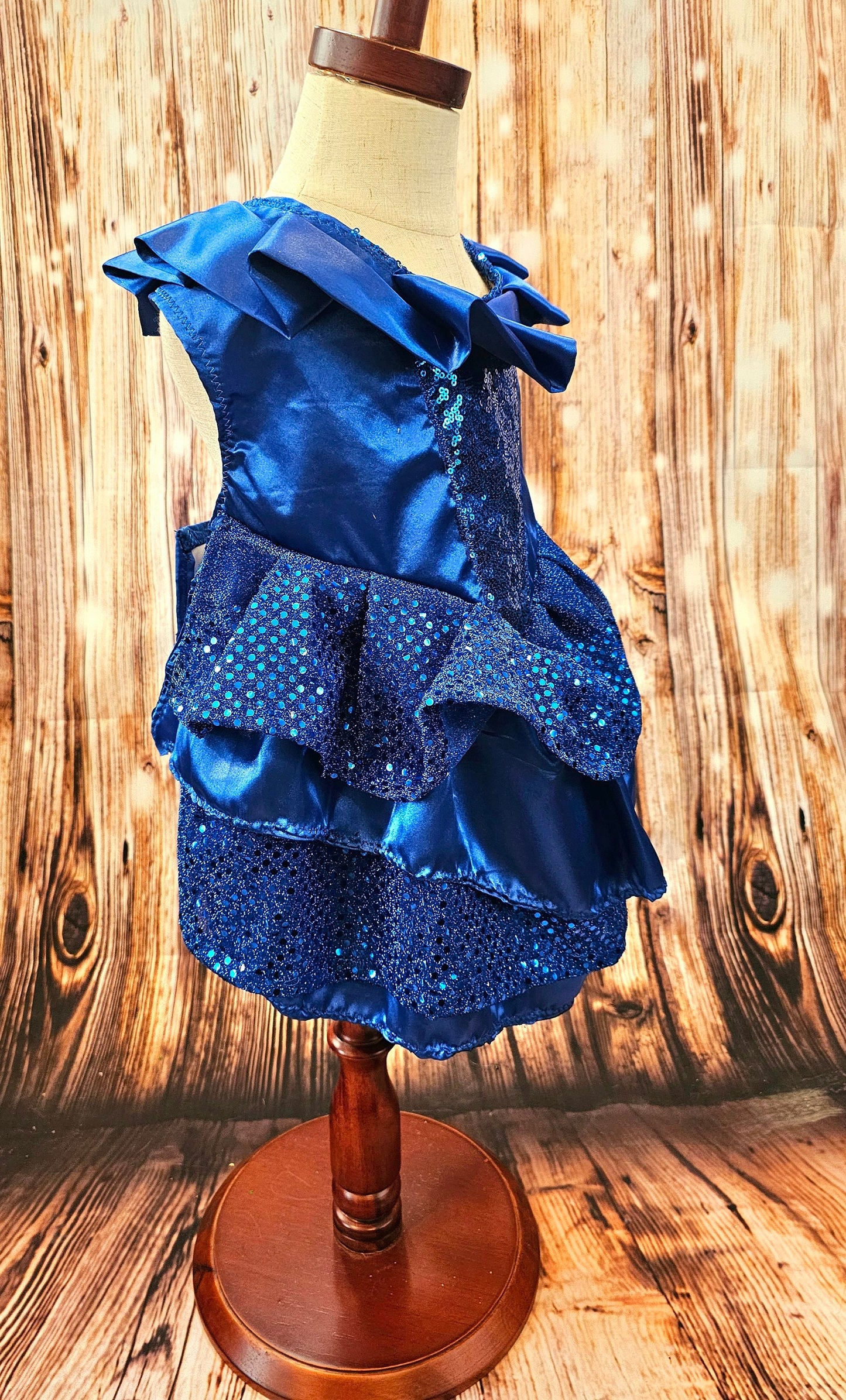 Blue 80's Pet Prom Dress, 80's Dog prom dress, 80's cat prom dress, 80'Pet Costume, 80's pet dresses, sequin pet dress, 80's prom pet