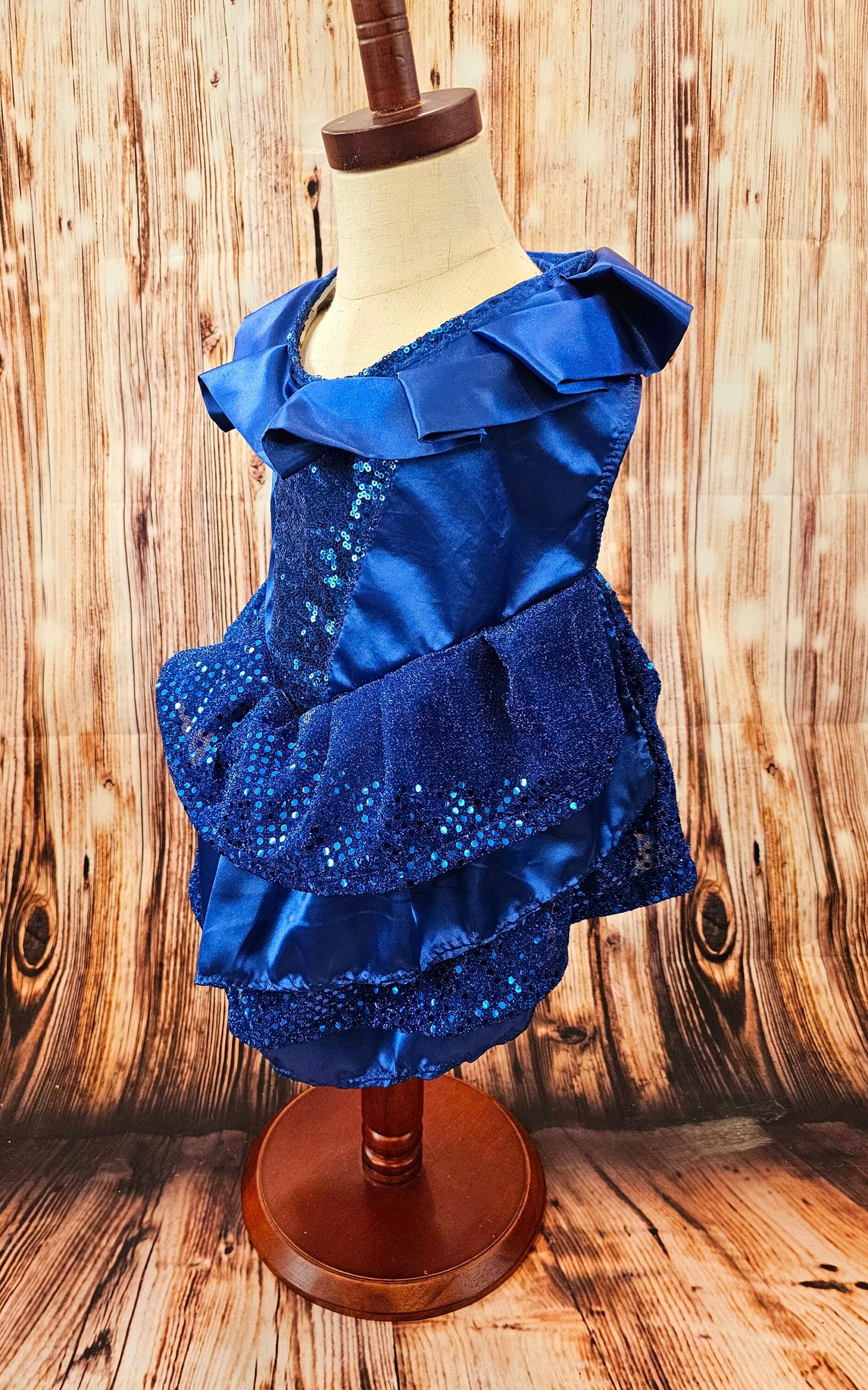 Blue 80's Pet Prom Dress, 80's Dog prom dress, 80's cat prom dress, 80'Pet Costume, 80's pet dresses, sequin pet dress, 80's prom pet