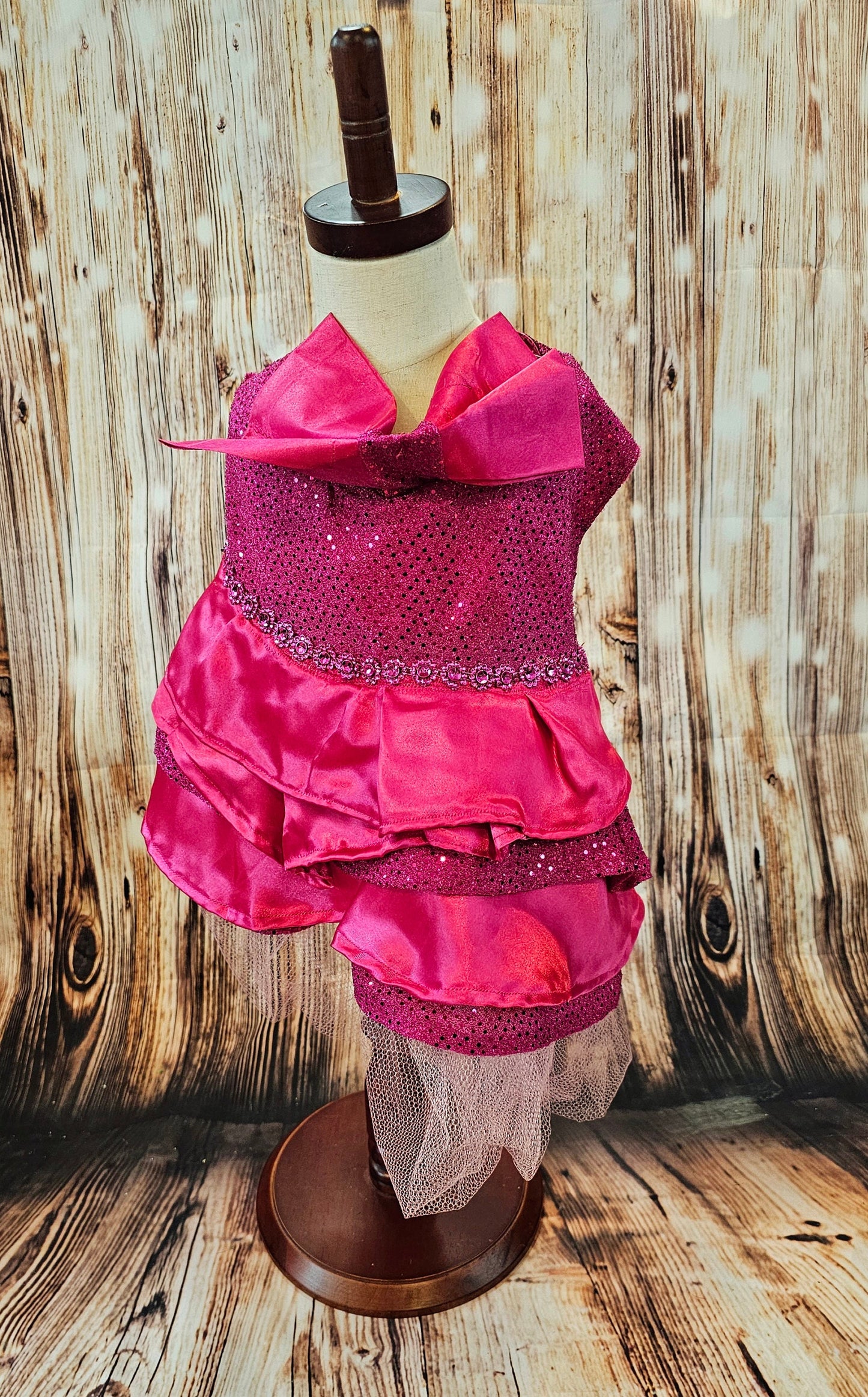 Pink 80's Pet Prom Dress, 80's Dog prom dress, 80's cat prom dress, 80'Pet Costume, 80's pet dresses, sequin pet prom dress, 80s pet prom