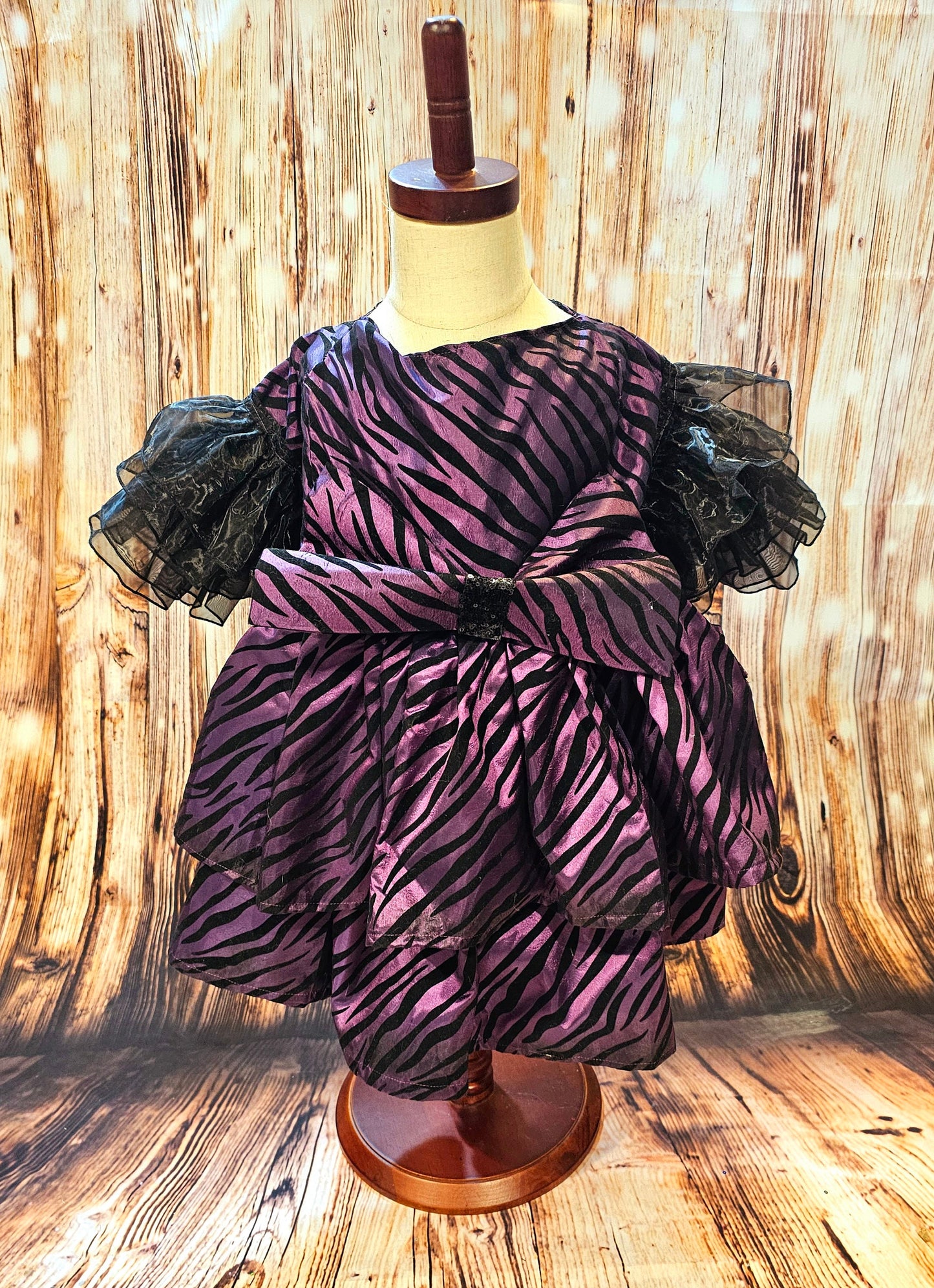 Zebra purple pet dress, 80's Pet Prom Dress, 80's Dog prom dress, 80's cat prom dress, 80'Pet Costume, 80's pet dresses, zebra pet prom