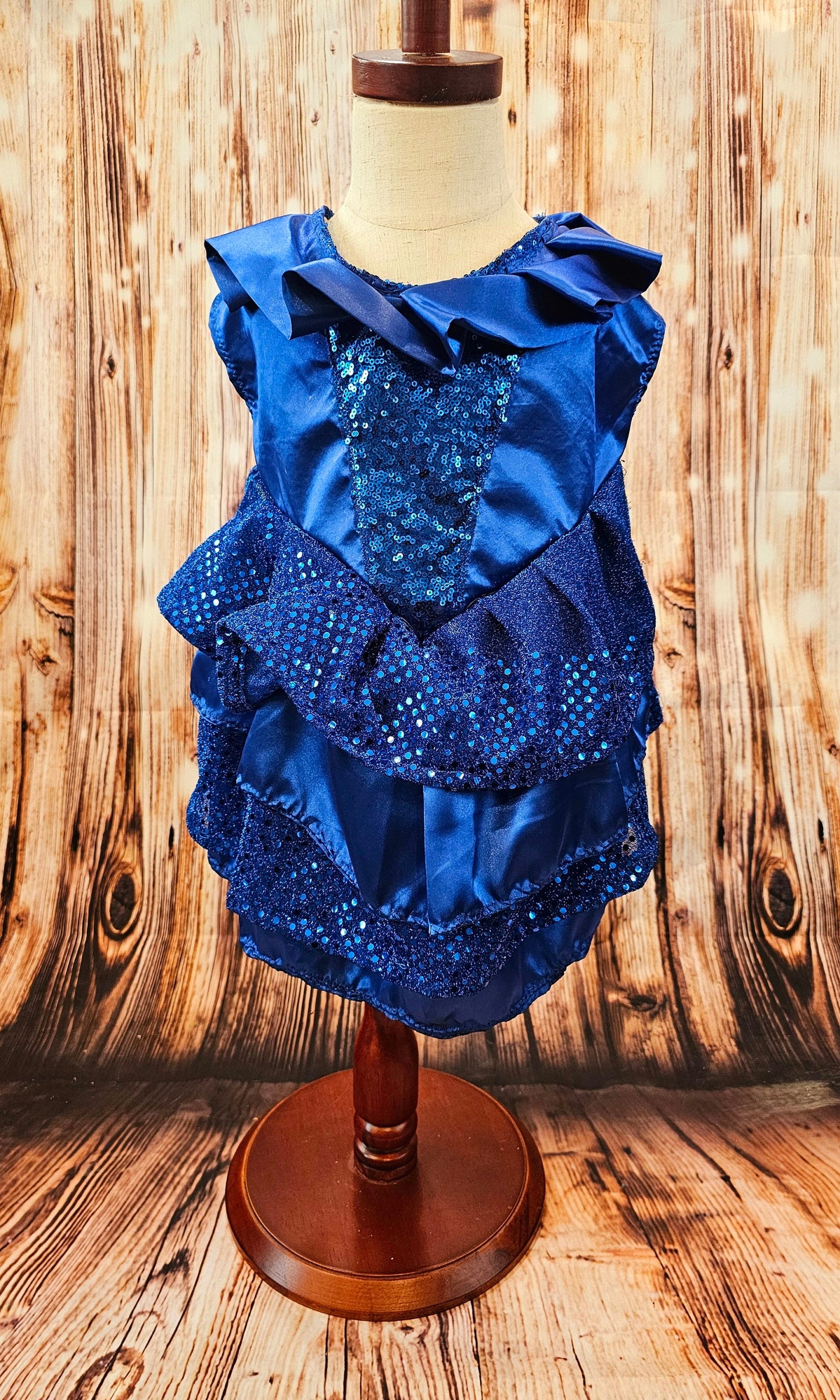 Blue 80's Pet Prom Dress, 80's Dog prom dress, 80's cat prom dress, 80'Pet Costume, 80's pet dresses, sequin pet dress, 80's prom pet