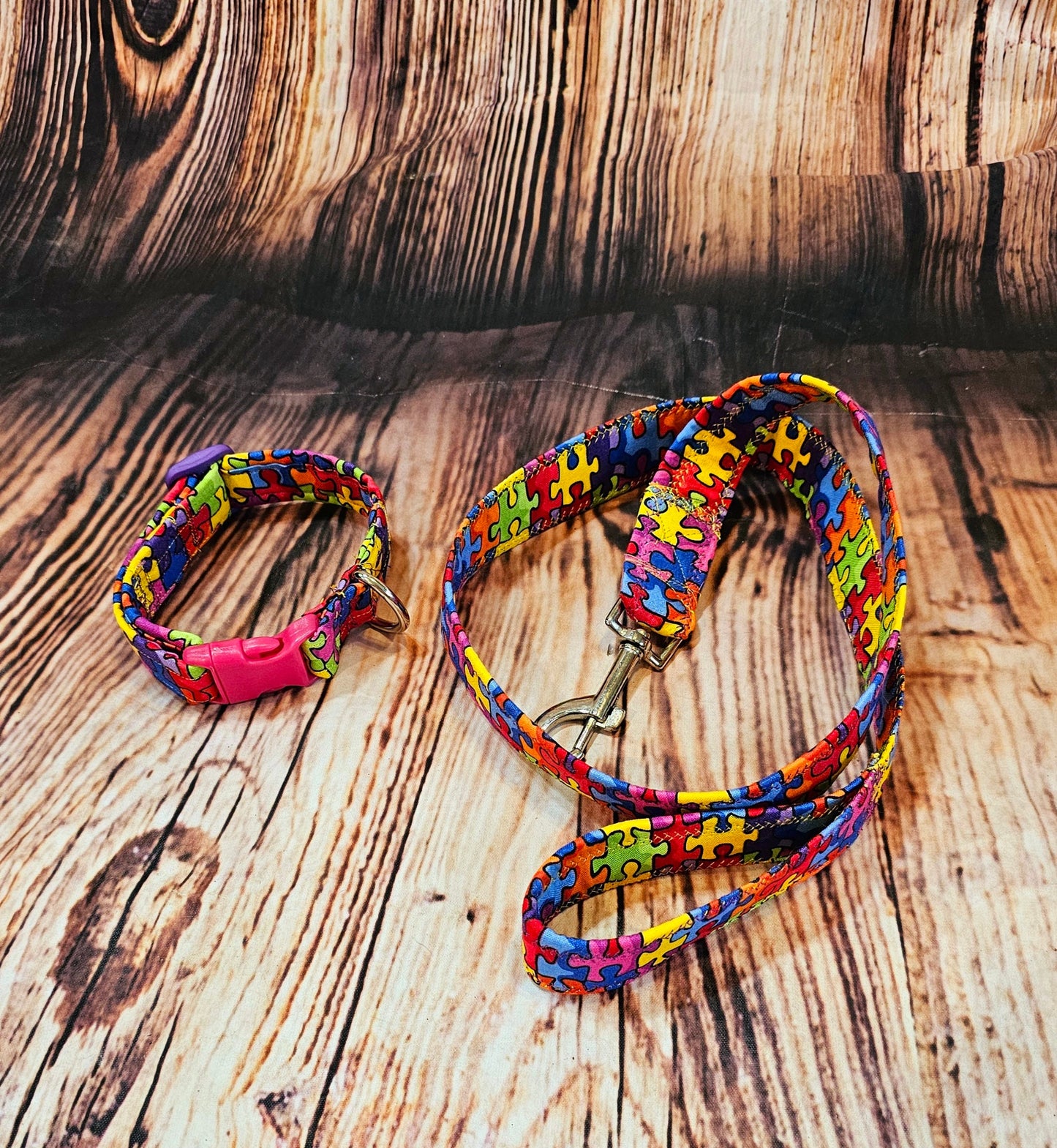 Pet Autism Awareness Pet Collar and leash set, Autism Awareness Dog Collar and leash set, Autism pet Collar, Autism dog Collar, Autism leash