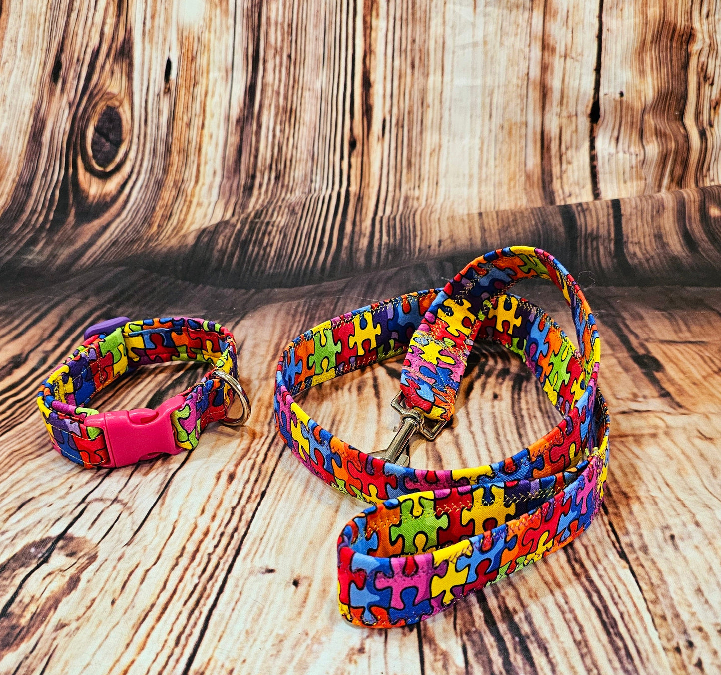 Pet Autism Awareness Pet Collar and leash set, Autism Awareness Dog Collar and leash set, Autism pet Collar, Autism dog Collar, Autism leash