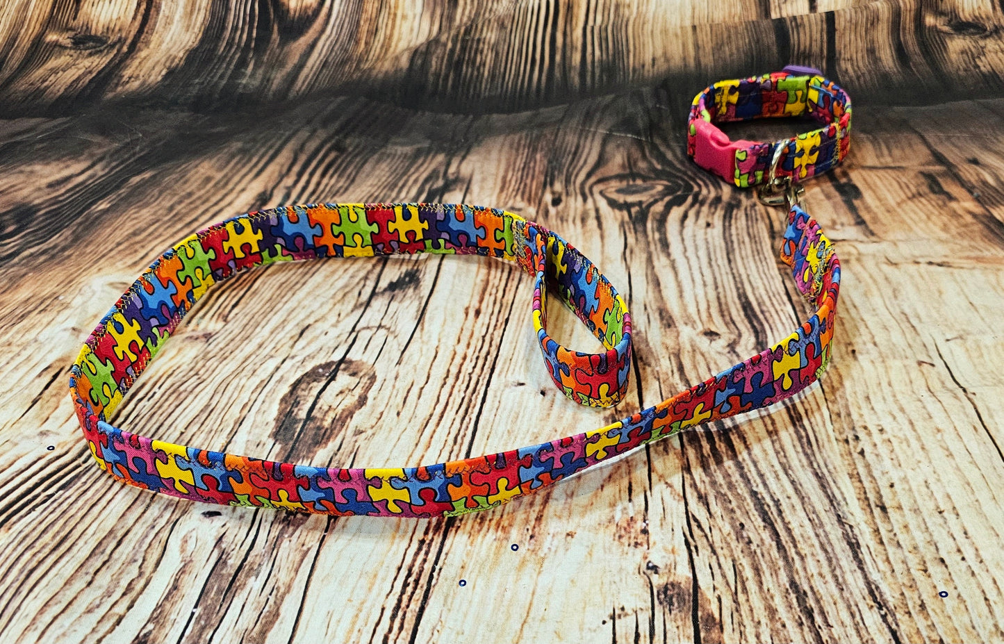 Pet Autism Awareness Pet Collar and leash set, Autism Awareness Dog Collar and leash set, Autism pet Collar, Autism dog Collar, Autism leash