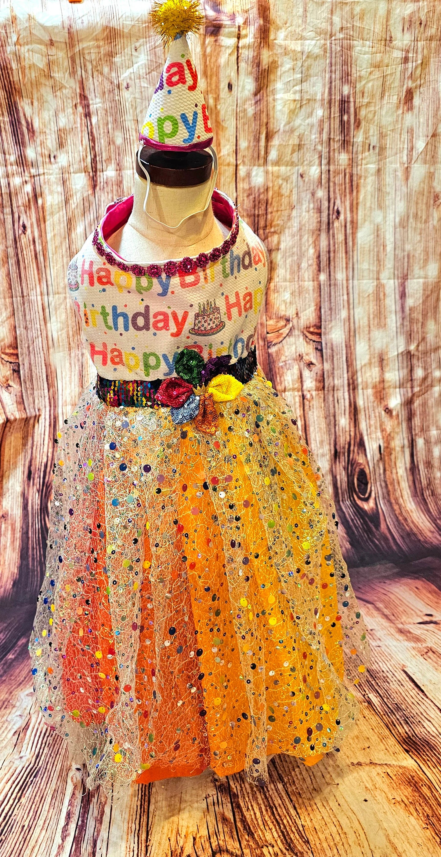 Happy Birthday Pet dress, Birthday confetti pet dress, Birthday sequin dog dress, Birthday cat dress, Happy Birthday Pet costume, celebration Pet