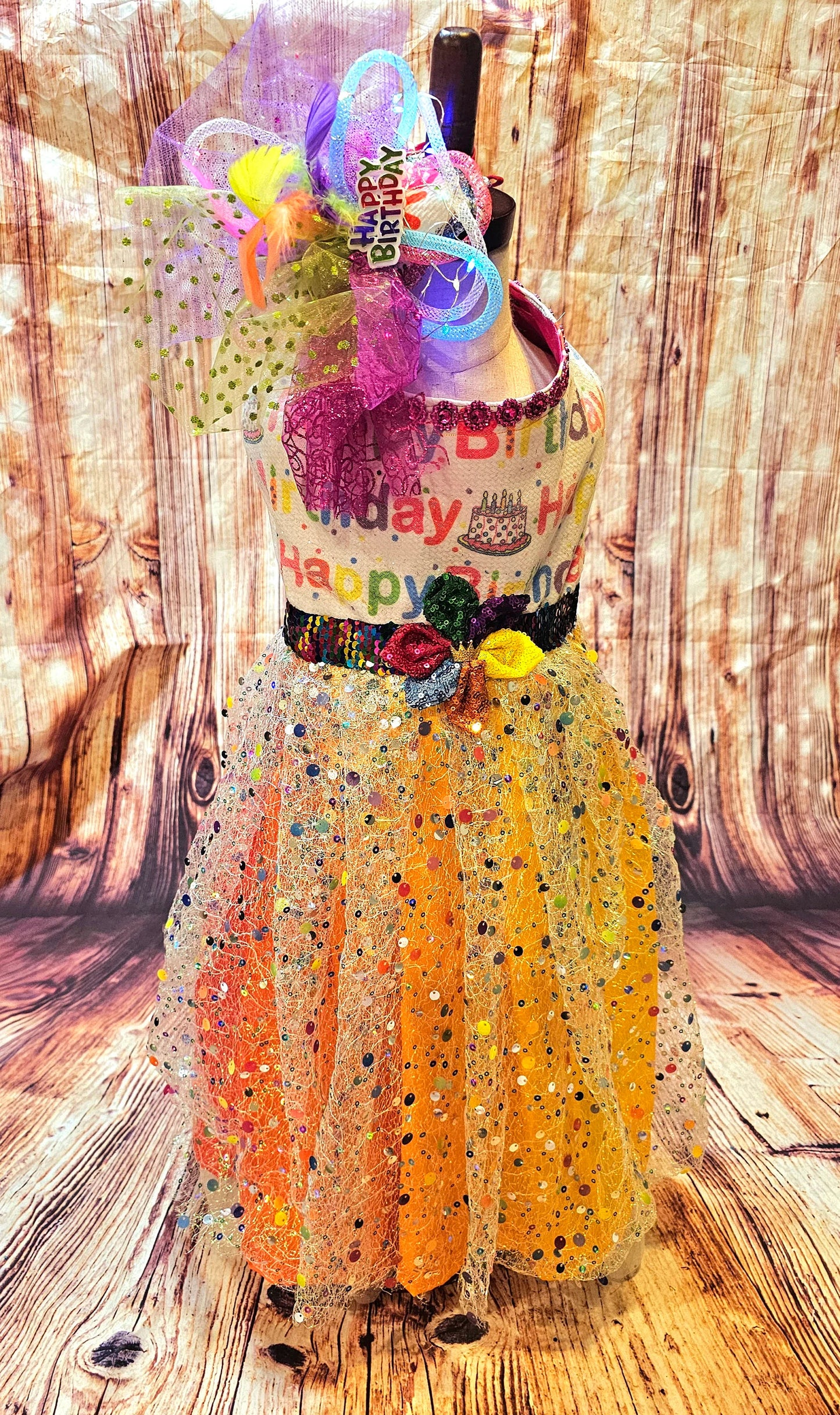 Happy Birthday Pet dress, Birthday confetti pet dress, Birthday sequin dog dress, Birthday cat dress, Happy Birthday Pet costume, celebration Pet