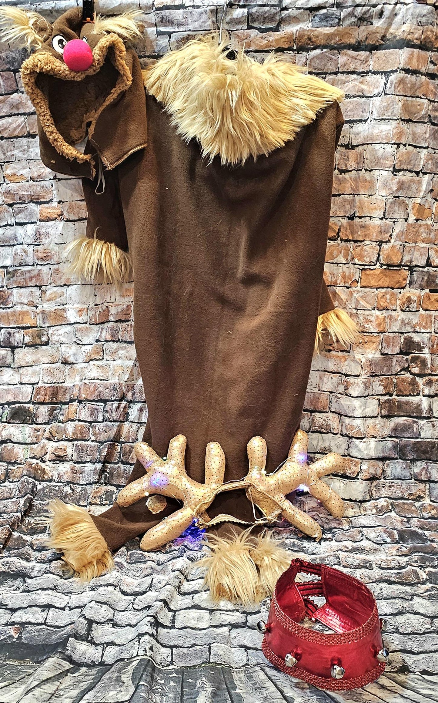 Reindeer pet costume, Reindeer dog costume, Rudolph pet costume, Rudolph dog costume, Deer pet costume, Reindeer cat costume, deer dog