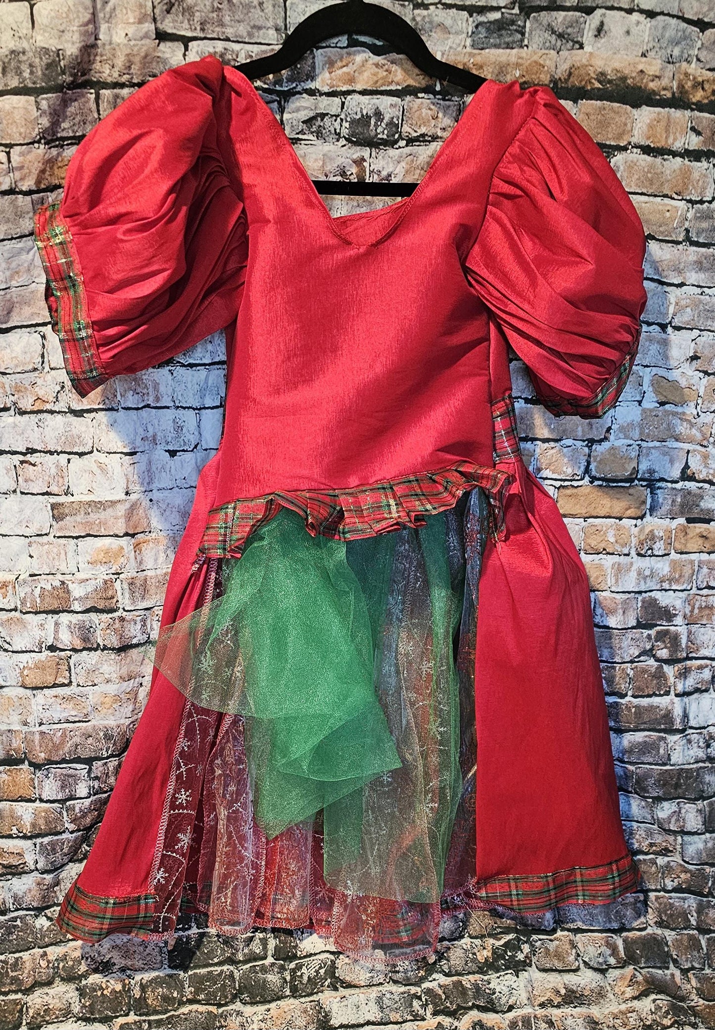 Tartan plaid pet christmas dress, red pet christmas dress, tartan dog christmas dress, holiday pet dress, taffeta pet dress, christmas dog