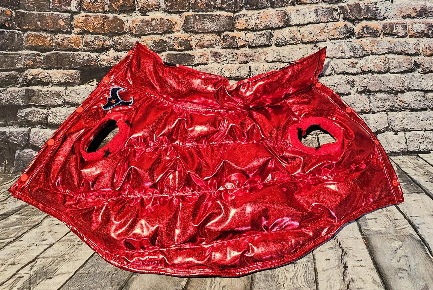 Houston Texans pet puffer jacket, puffer dog jacket, metallic pet jacket, Houston texan dog jacket, pet puffer jacket, Texans Pet clothes /