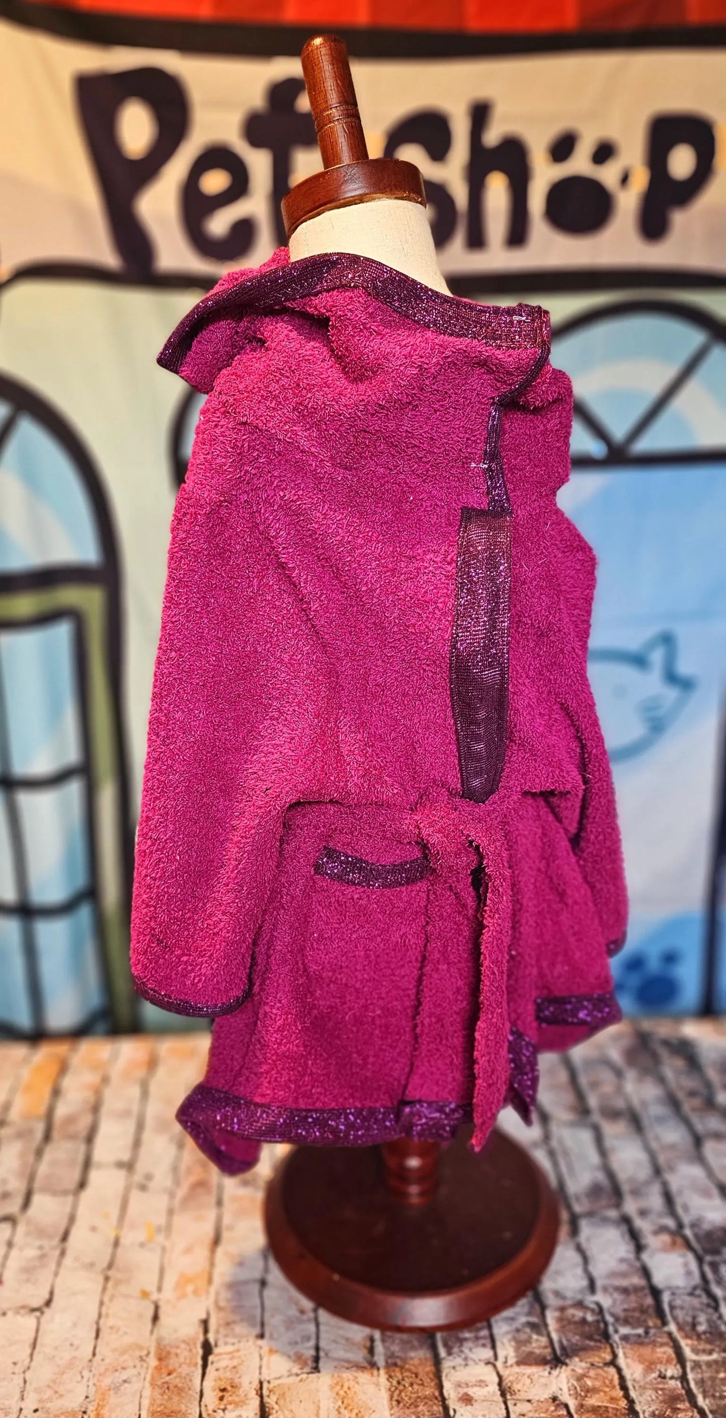 Personalized pet robe, Personalized dog robe, glitter pet robe, dog robe, Personalized cat robe, Personalized pet clothing, Terry pet robe