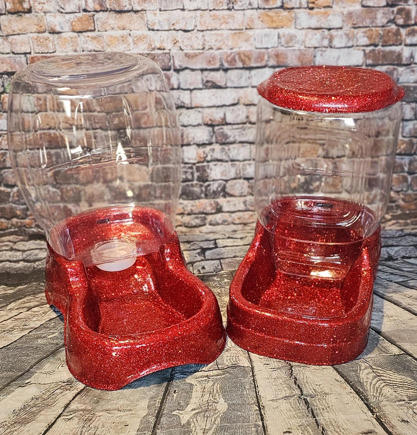 Glitter Gravity food and water bowl combo, Pet gravity food bowls