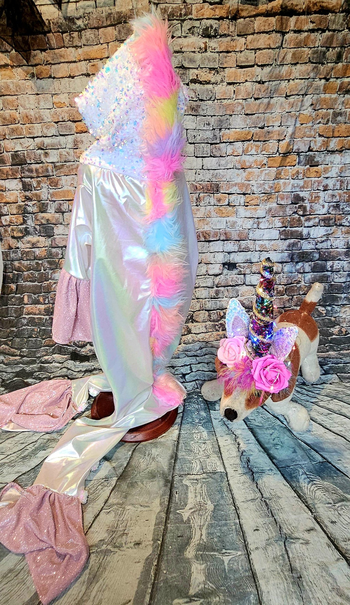 - Unicorn Pet Light Up Costume, Dog Unicorn Costume, Light up pet costume, Light up cat costume, Light up dog costume, Irradescent pet unicorn