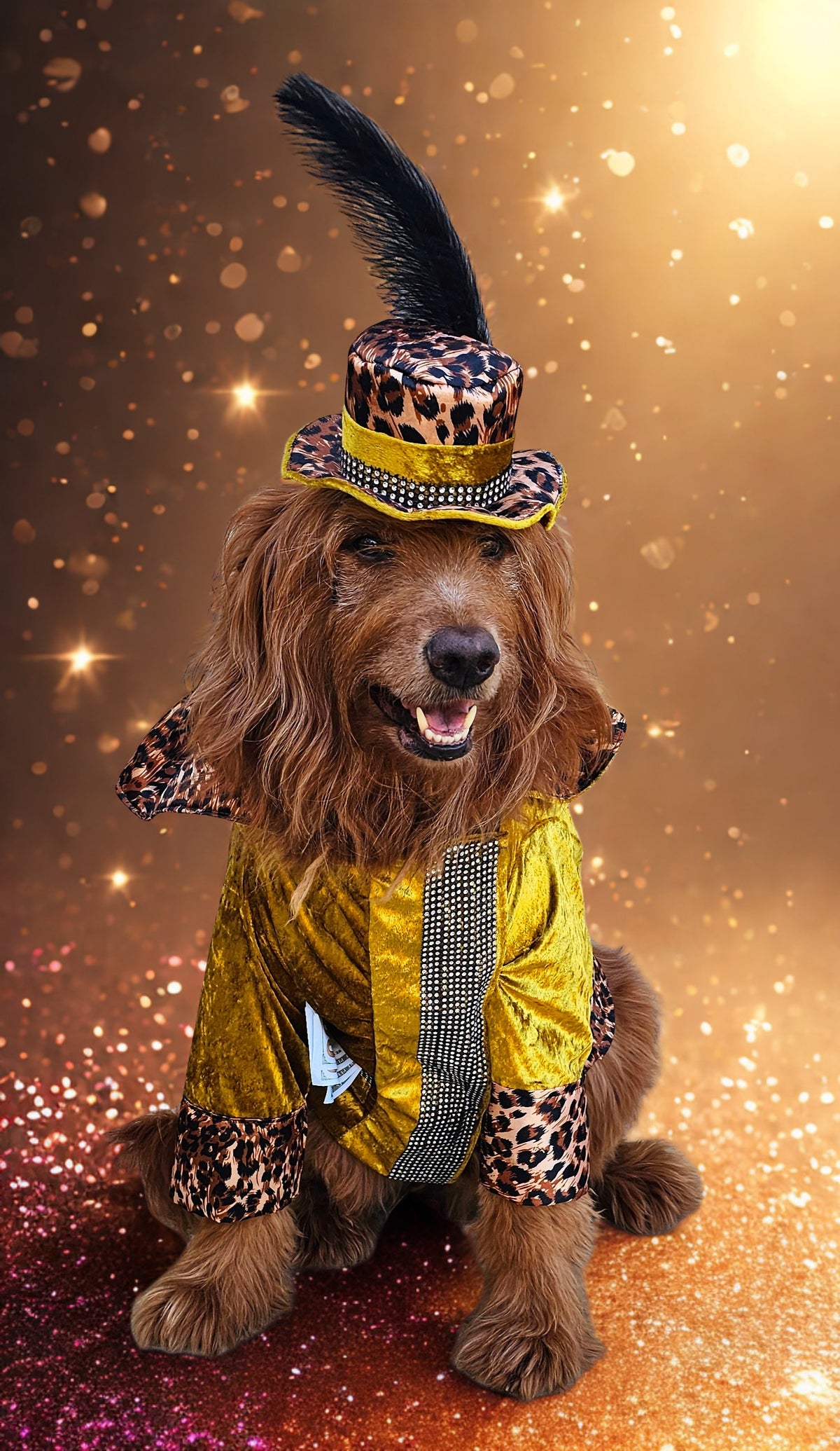 Pimp pet costume, pimp dog costume, gangster pet costume, gangster dog suit