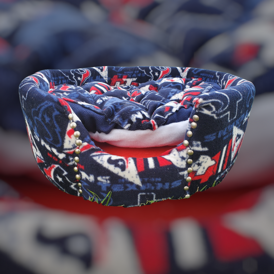 Houston Texans round pet bed, luxury Texans pet furniture