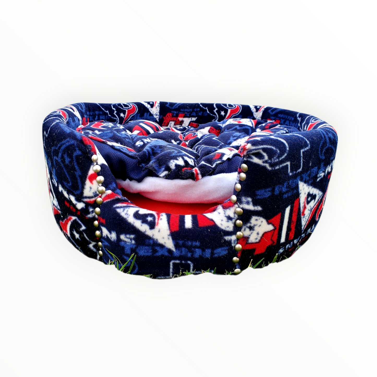 Houston Texans round pet bed, luxury Texans pet furniture