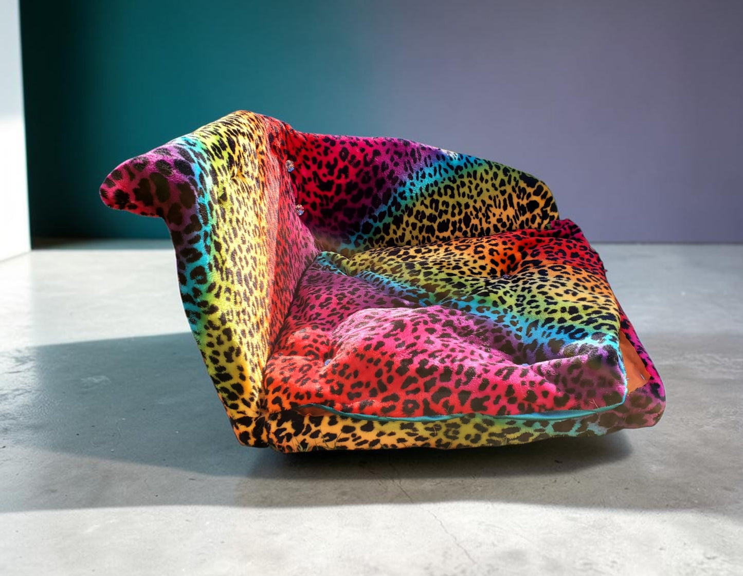 Pet Chaise Lounge, Rainbow Chaise Bed, Pet Chaise Bed, Dog Chaise, Cat Chaise Pet Furniture, Chaise furniture for pets