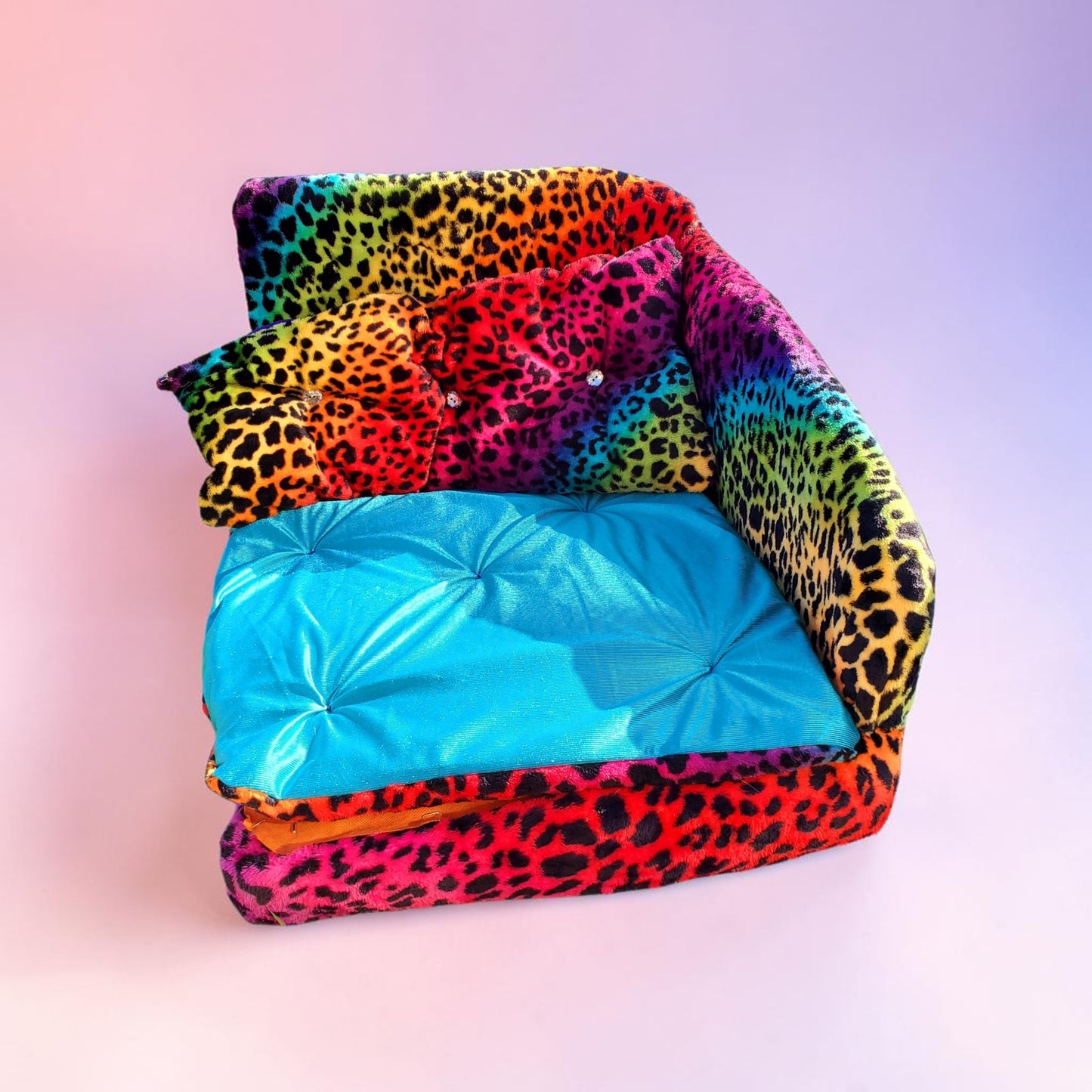 Pet Chaise Lounge, Rainbow Chaise Bed, Pet Chaise Bed, Dog Chaise, Cat Chaise Pet Furniture, Chaise furniture for pets