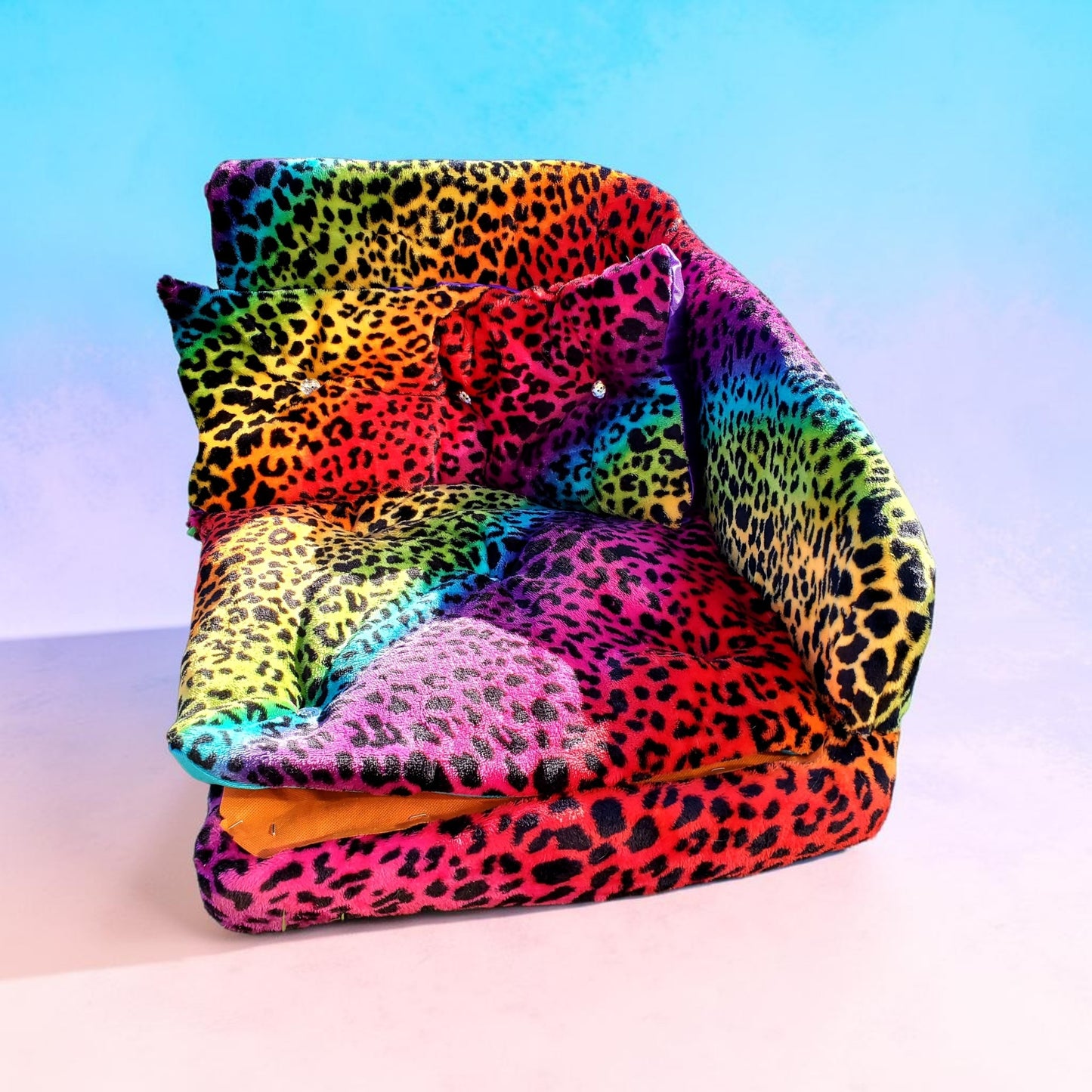 Pet Chaise Lounge, Rainbow Chaise Bed, Pet Chaise Bed, Dog Chaise, Cat Chaise Pet Furniture, Chaise furniture for pets