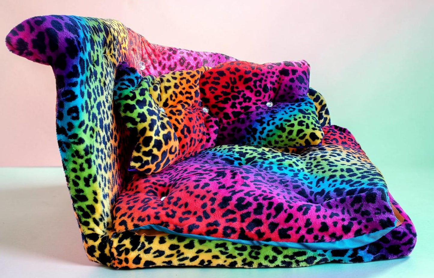Pet Chaise Lounge, Rainbow Chaise Bed, Pet Chaise Bed, Dog Chaise, Cat Chaise Pet Furniture, Chaise furniture for pets