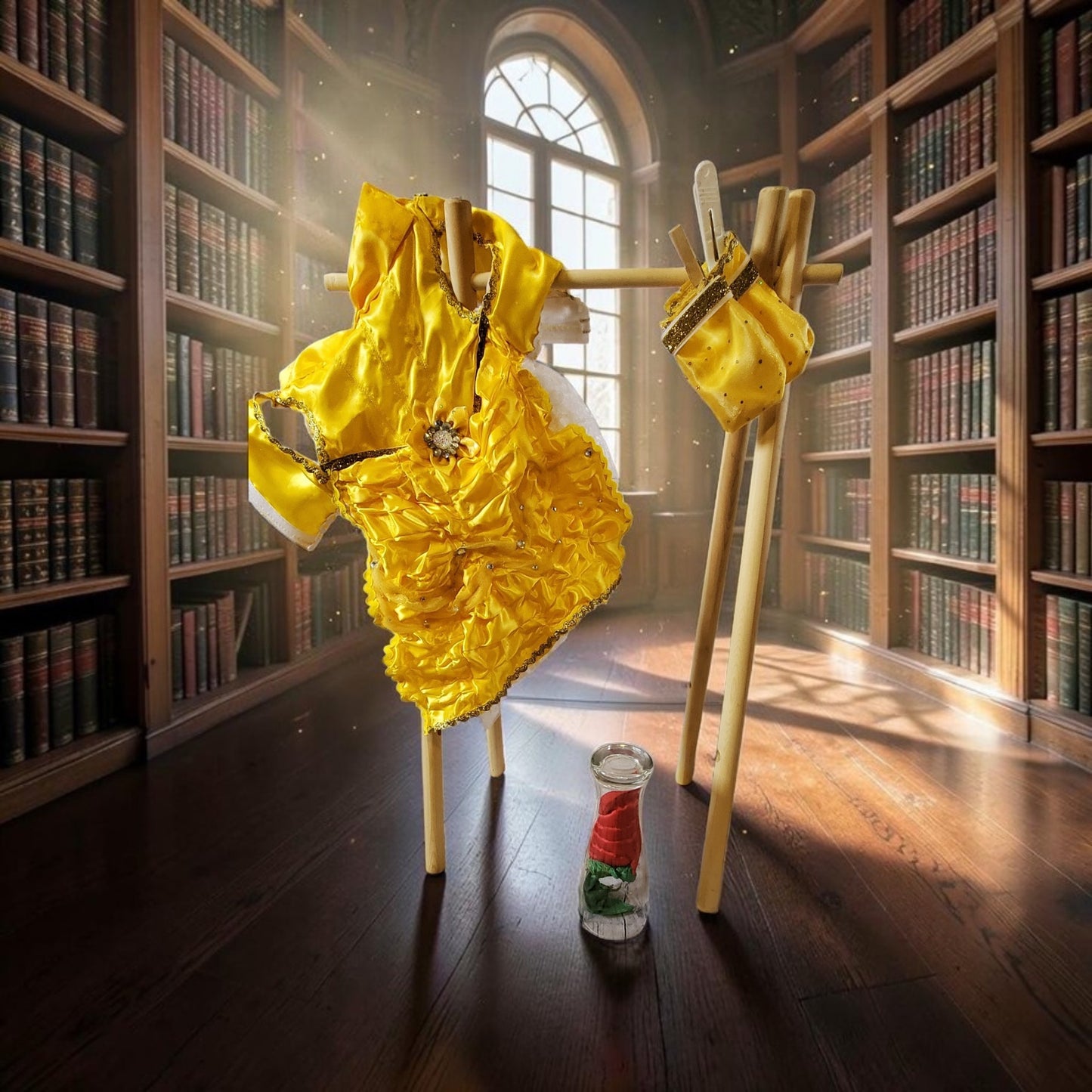 Pet Belle Costume, Beauty and the Beast Pet Costume, Belle dog costume, Belle cat costume, princess pet