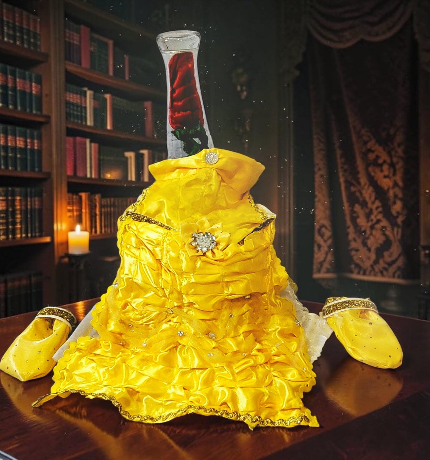 Pet Belle Costume, Beauty and the Beast Pet Costume, Belle dog costume, Belle cat costume, princess pet