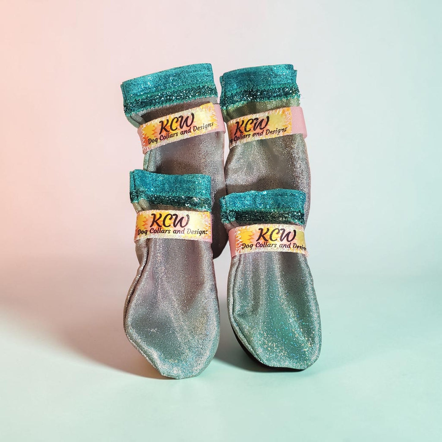 Glitter pet Booties, Dog booties, irradescent shimmer booties, dog shoes, cat booties, pet shoes, cat shoes, glitter dog booties