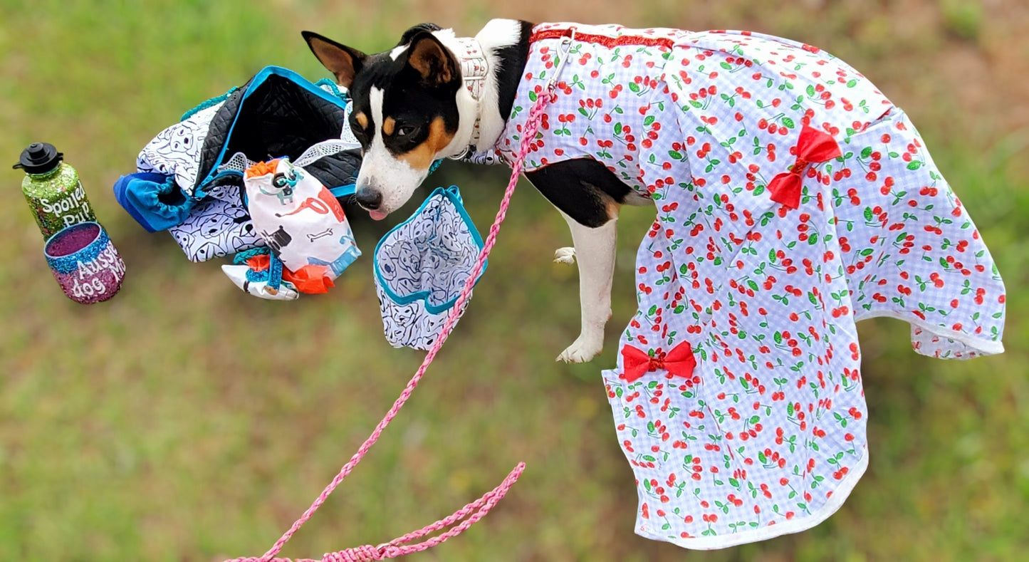 cherry dog Cherry pet dress, cherry cat dress, fruit pet dress, dog dresses, pet dress with cherries, dog dress with cherries
