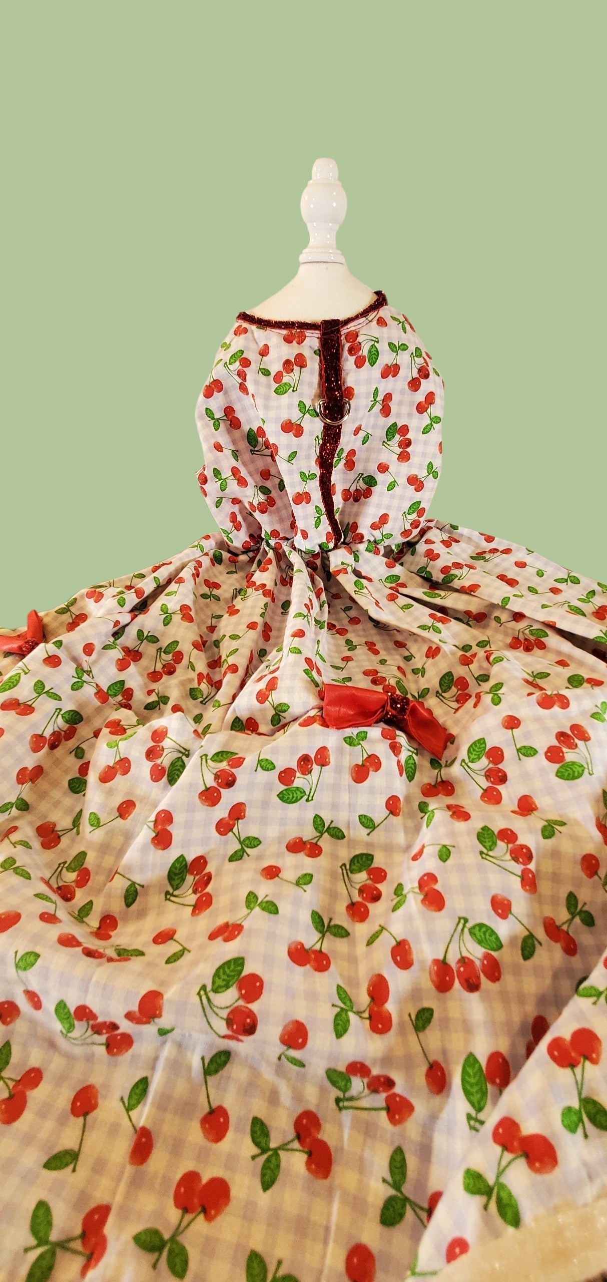 cherry dog Cherry pet dress, cherry cat dress, fruit pet dress, dog dresses, pet dress with cherries, dog dress with cherries