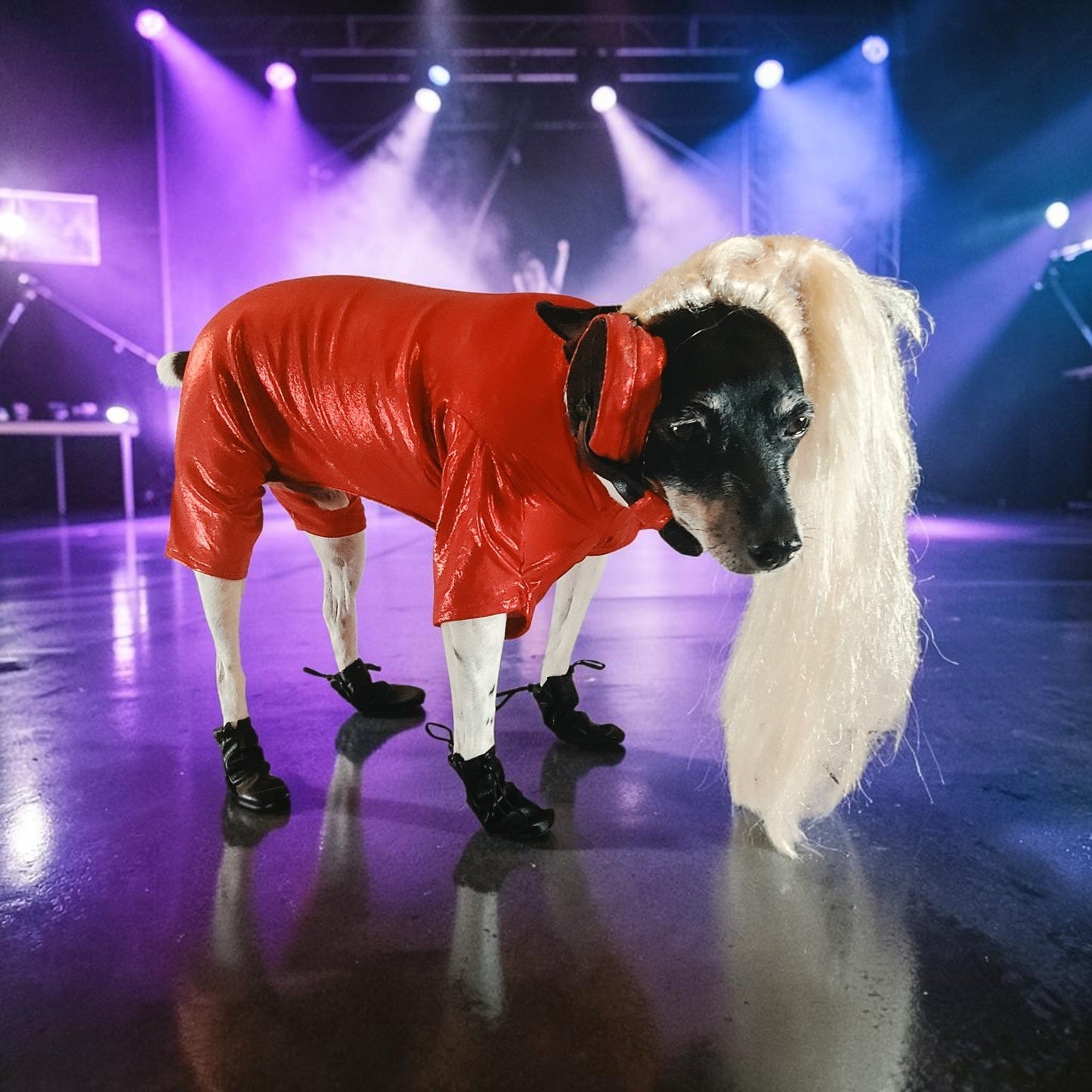 Pop Singer Britney Pet costume, Oops I did again pet costume, Britney Spears inspired pet costume