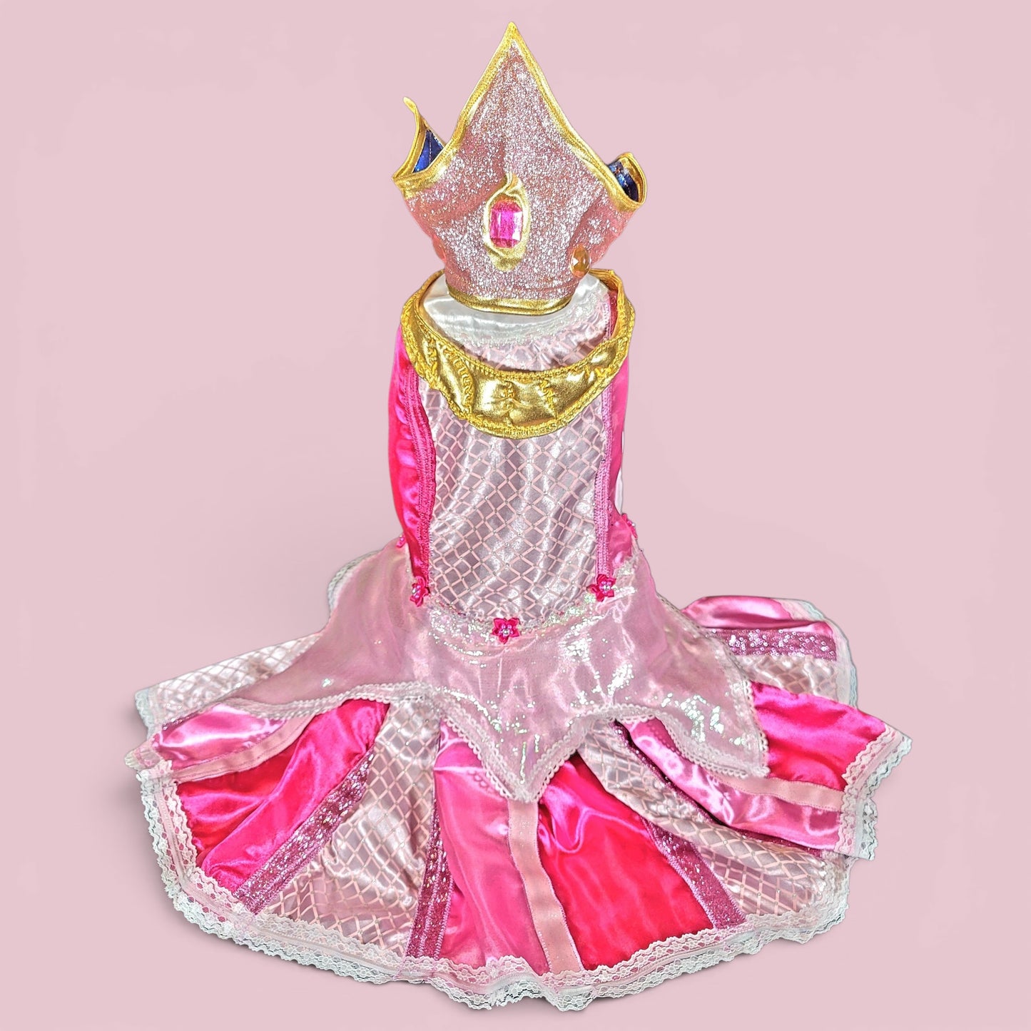 Sleeping Beauty revisable pet costume, Princess Aurora pet costume, Blue Sleeping Beauty Pet, Pink Sleeping Beauty pet
