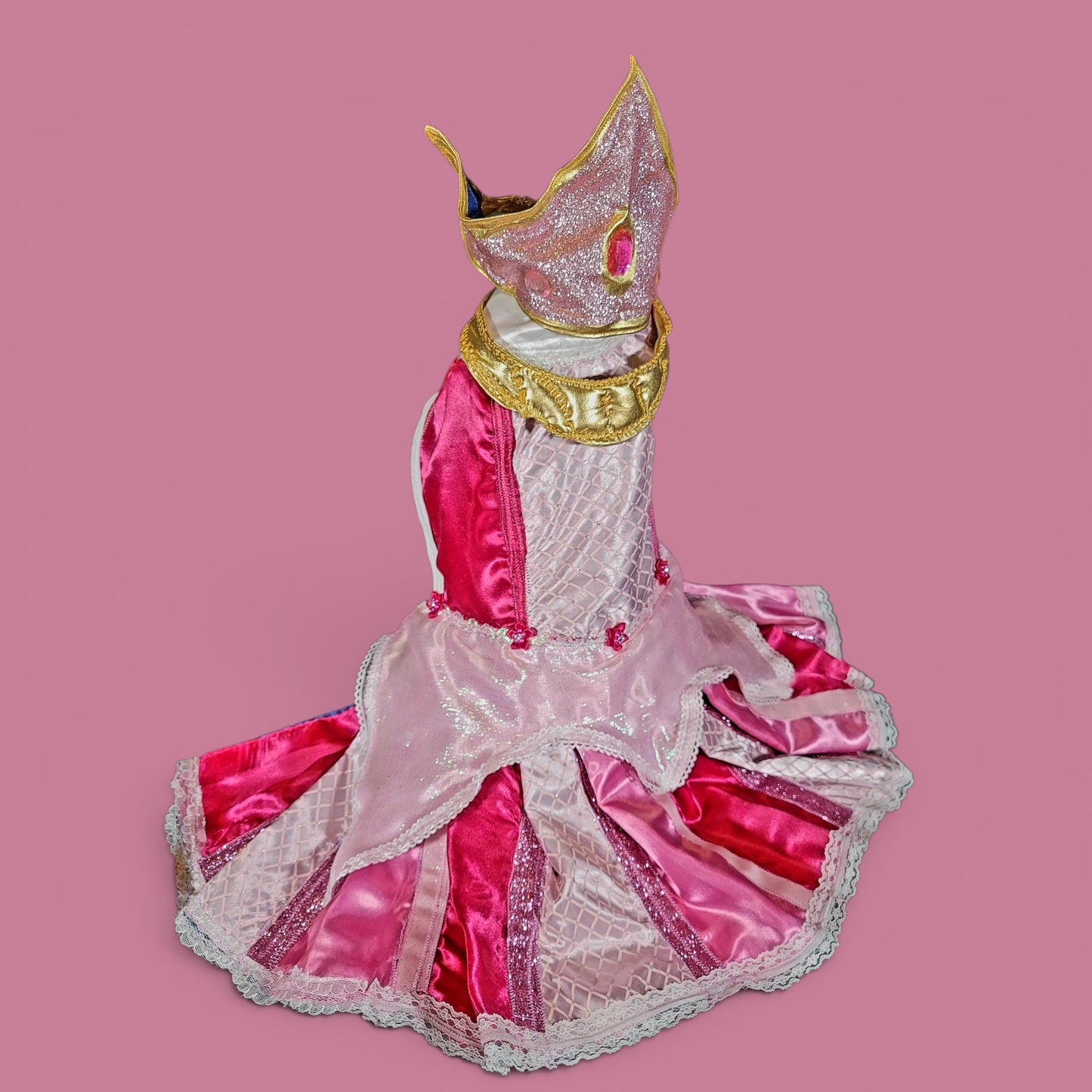 Sleeping Beauty revisable pet costume, Princess Aurora pet costume, Blue Sleeping Beauty Pet, Pink Sleeping Beauty pet