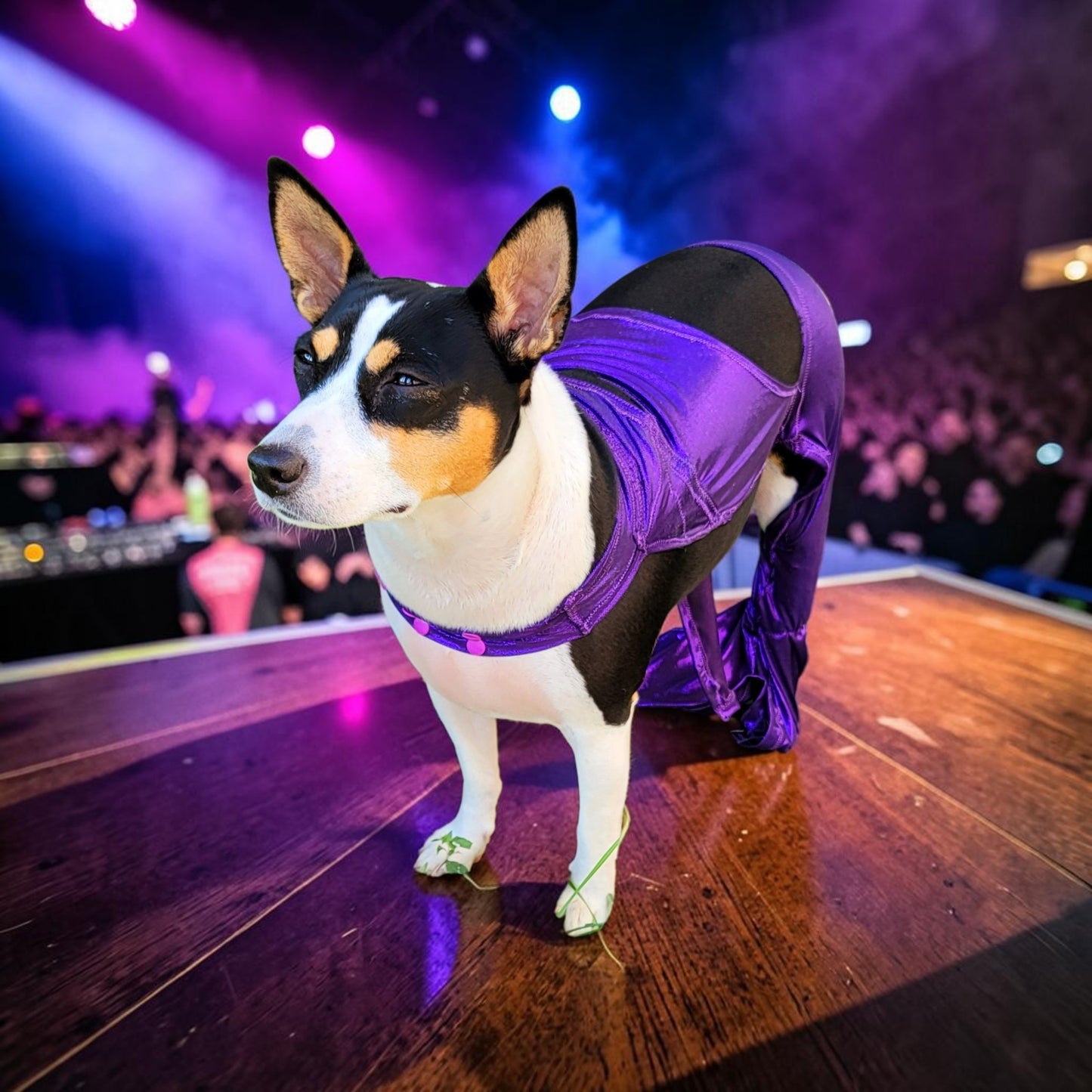 Selena replica Pet Costume, Selena Dog costume, Selena Iconic purple pet costume, Selena purple jumpsuit pet dog cat costume, wig selena