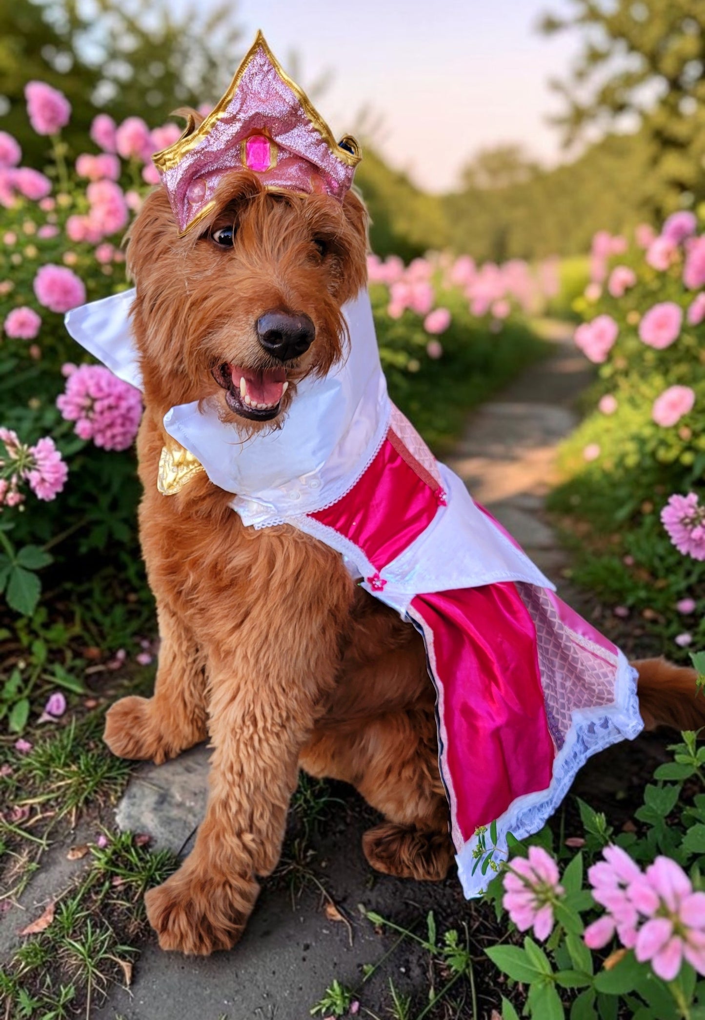 Sleeping Beauty revisable pet costume, Princess Aurora pet costume, Blue Sleeping Beauty Pet, Pink Sleeping Beauty pet