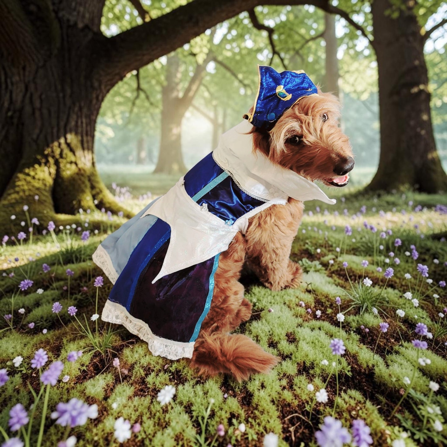 Sleeping Beauty revisable pet costume, Princess Aurora pet costume, Blue Sleeping Beauty Pet, Pink Sleeping Beauty pet